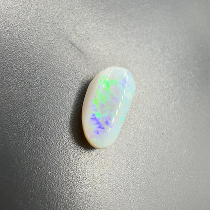 Iridescent white opal cabochon from Lightning Ridge Semi Black Opal 1.2carat