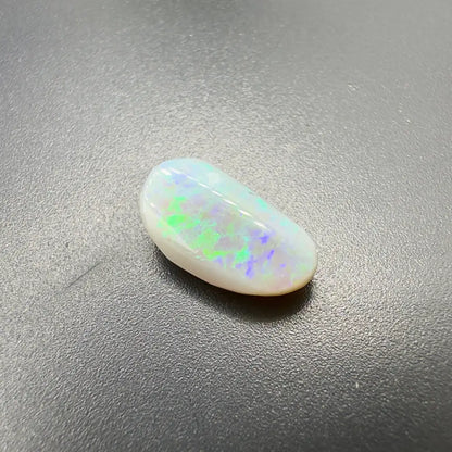 Iridescent white opal cabochon from Lightning Ridge Semi Black Opal 1.2 carat product