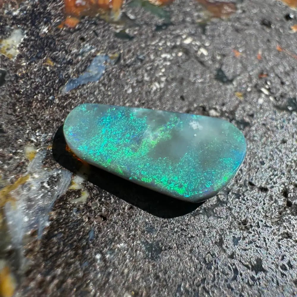Lightning Ridge Semi Black Opal 1.9 carat Solid Hand - Cut