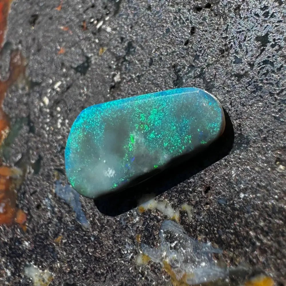 Lightning Ridge Semi Black Opal 1.9 carat Solid Hand - Cut