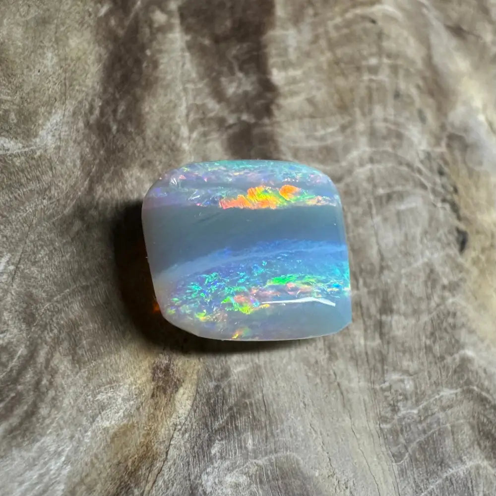Iridescent Lightning Ridge Semi Black Opal 3.5 carat solid hand-cut gemstone