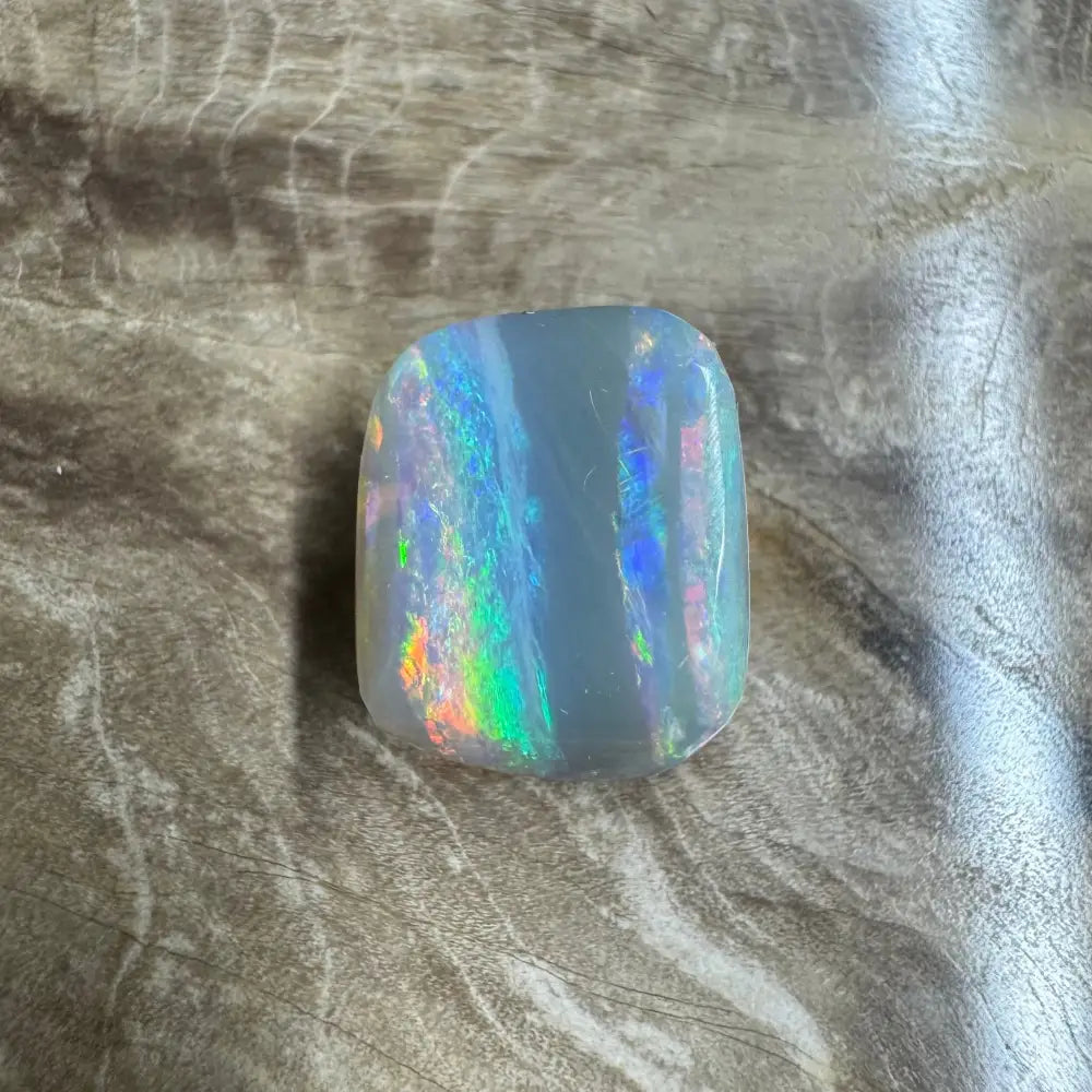 Iridescent Lightning Ridge Semi Black Opal 3.5 carat solid hand-cut gemstone