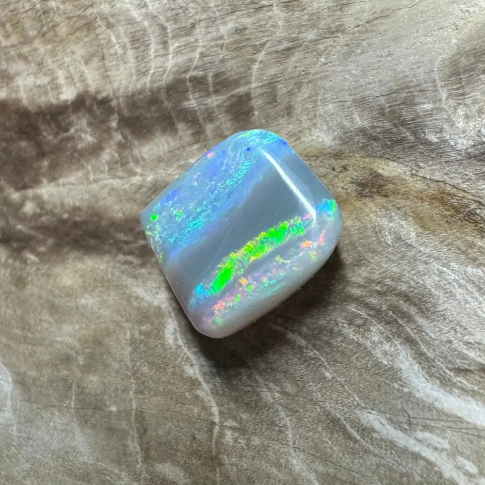 Iridescent Lightning Ridge Semi Black Opal 3.5 carat solid hand-cut gemstone image