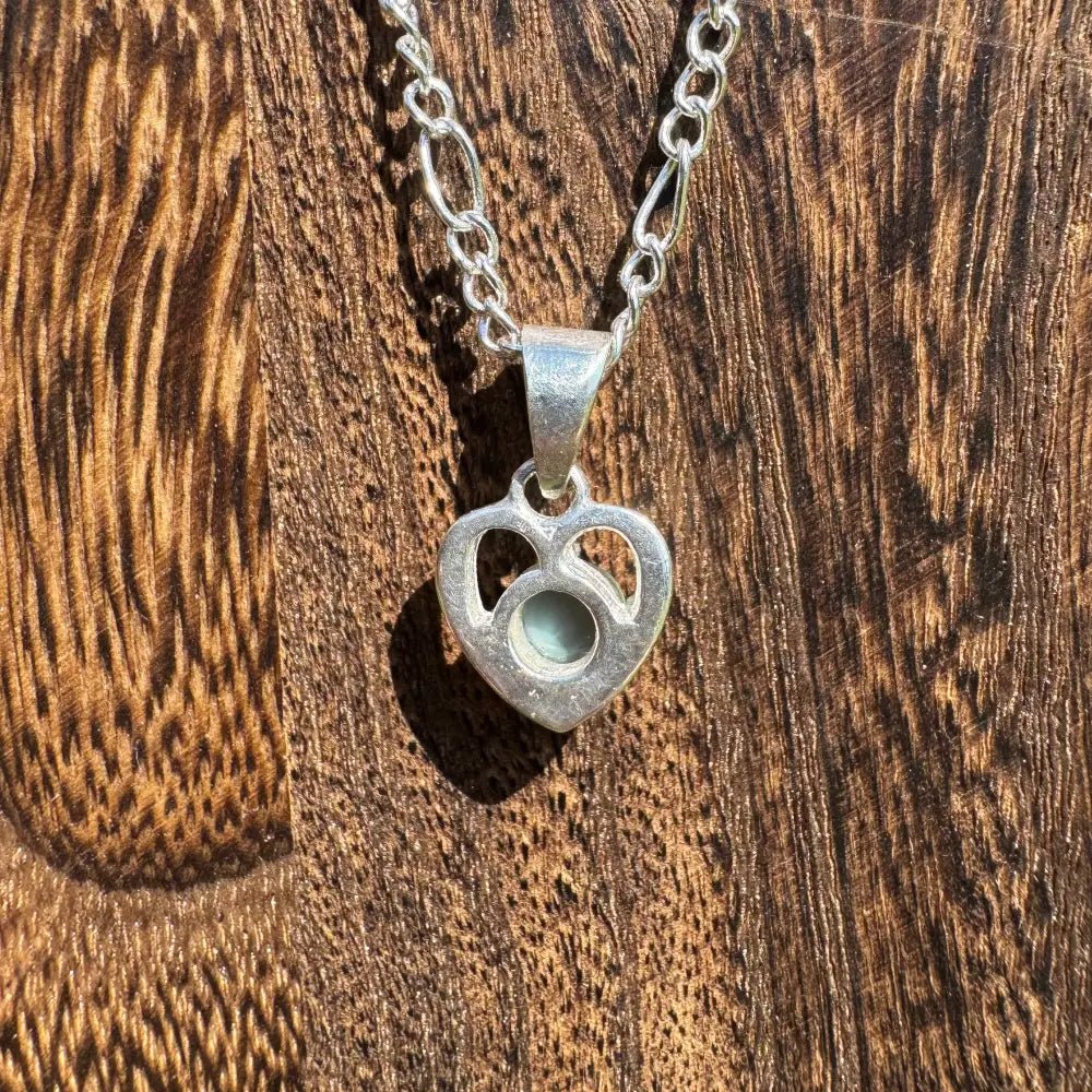 'Love and Light' ~ Handcrafted 0.9ct Solid Lightning Ridge Semi Black Opal 925 Sterling Silver Pendant Necklace
