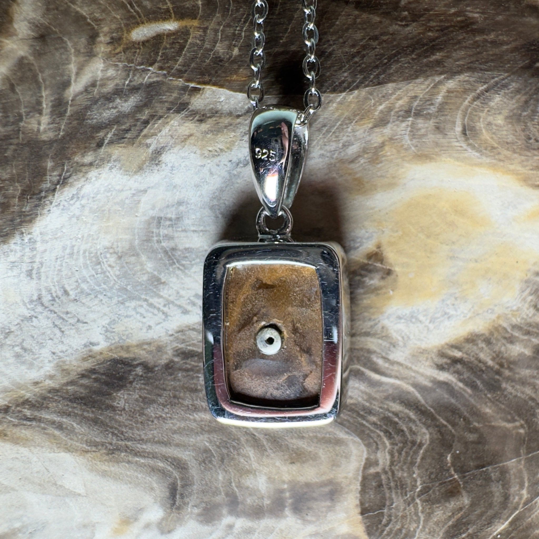 MacDonnell Spectrum ~ Queensland Boulder Opal 925 Sterling Silver Pendant Necklace