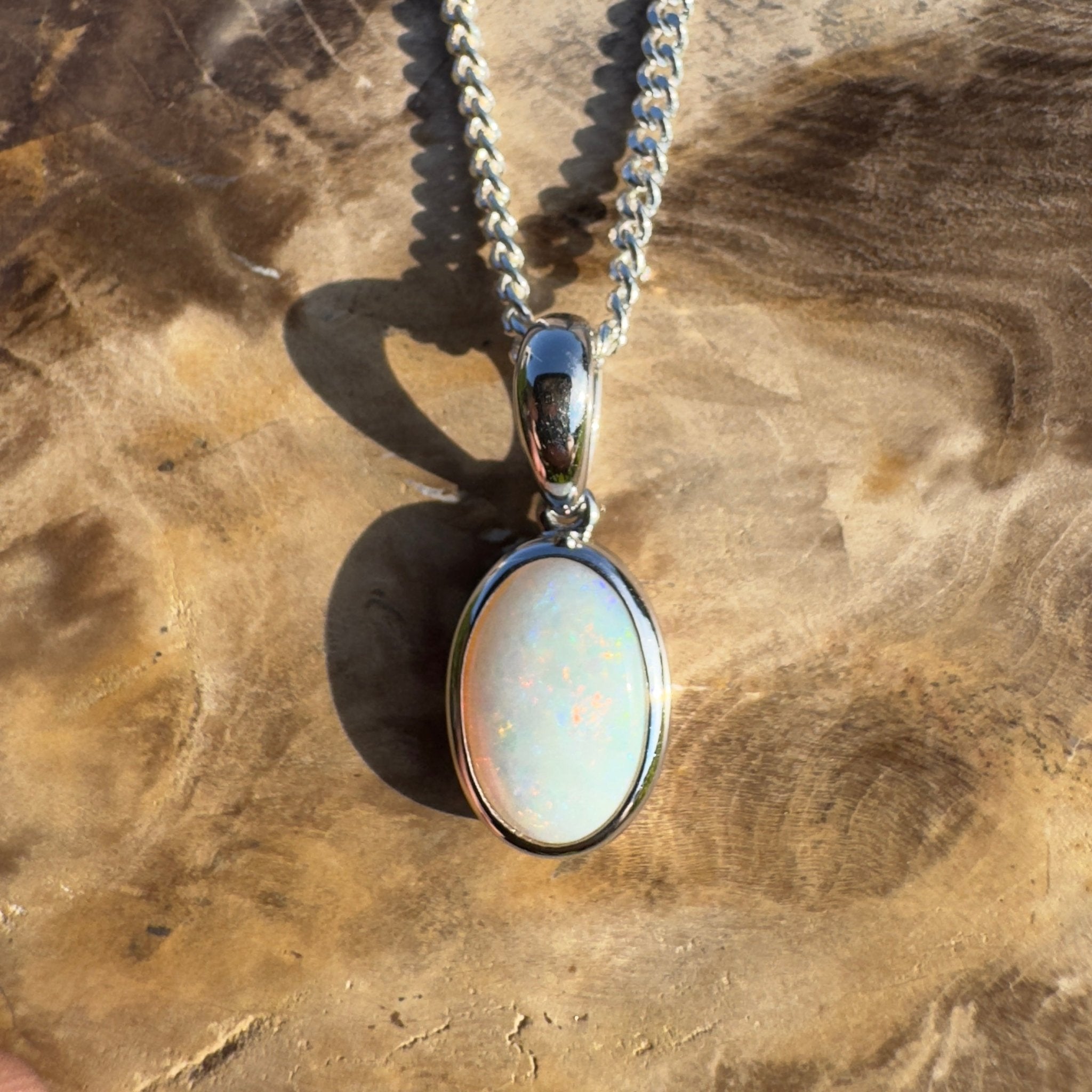 Maralinga Solline – 1.4ct Coober Pedy Opal Pendant