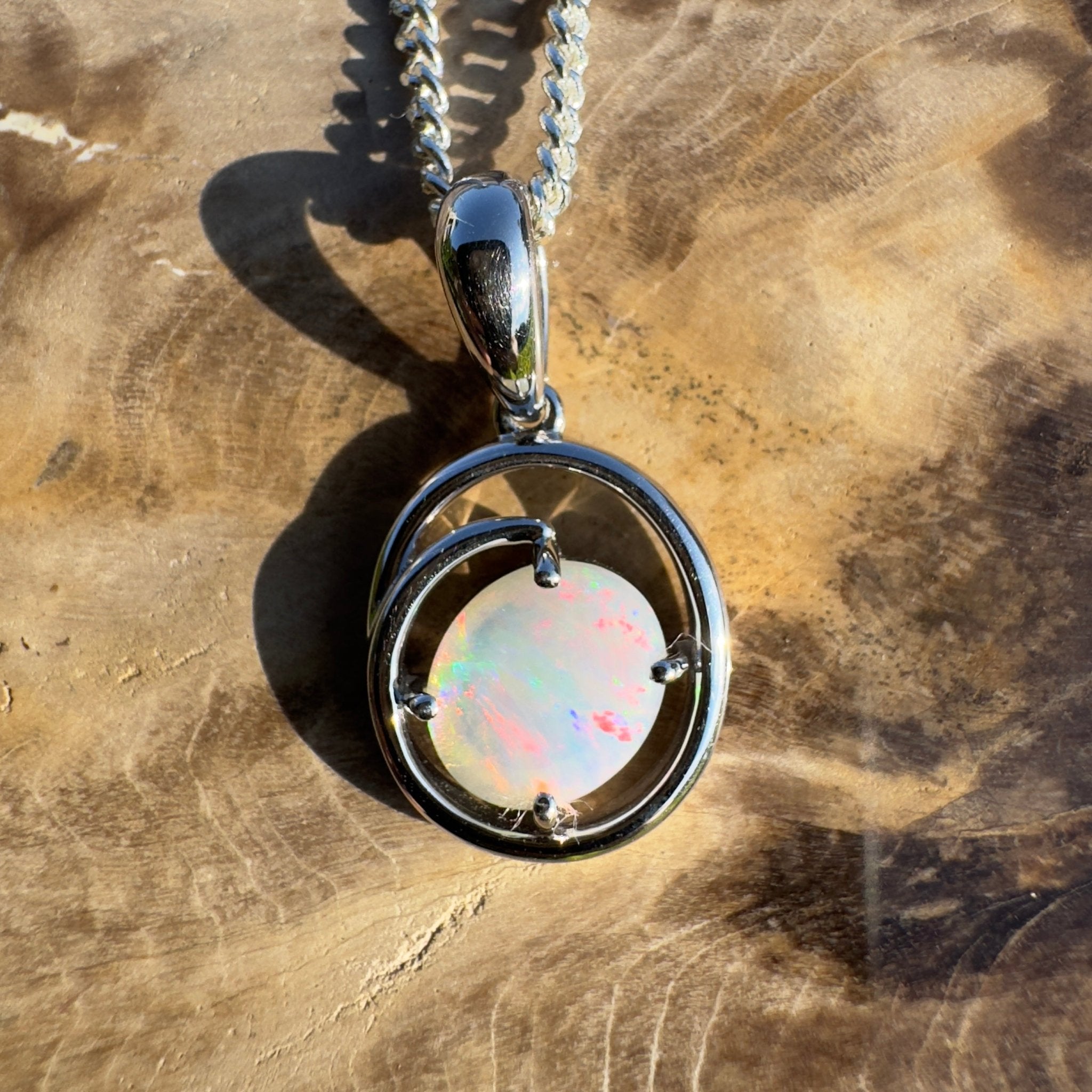 Mareeba Sun Trail – 0.7ct Coober Pedy Opal Pendant