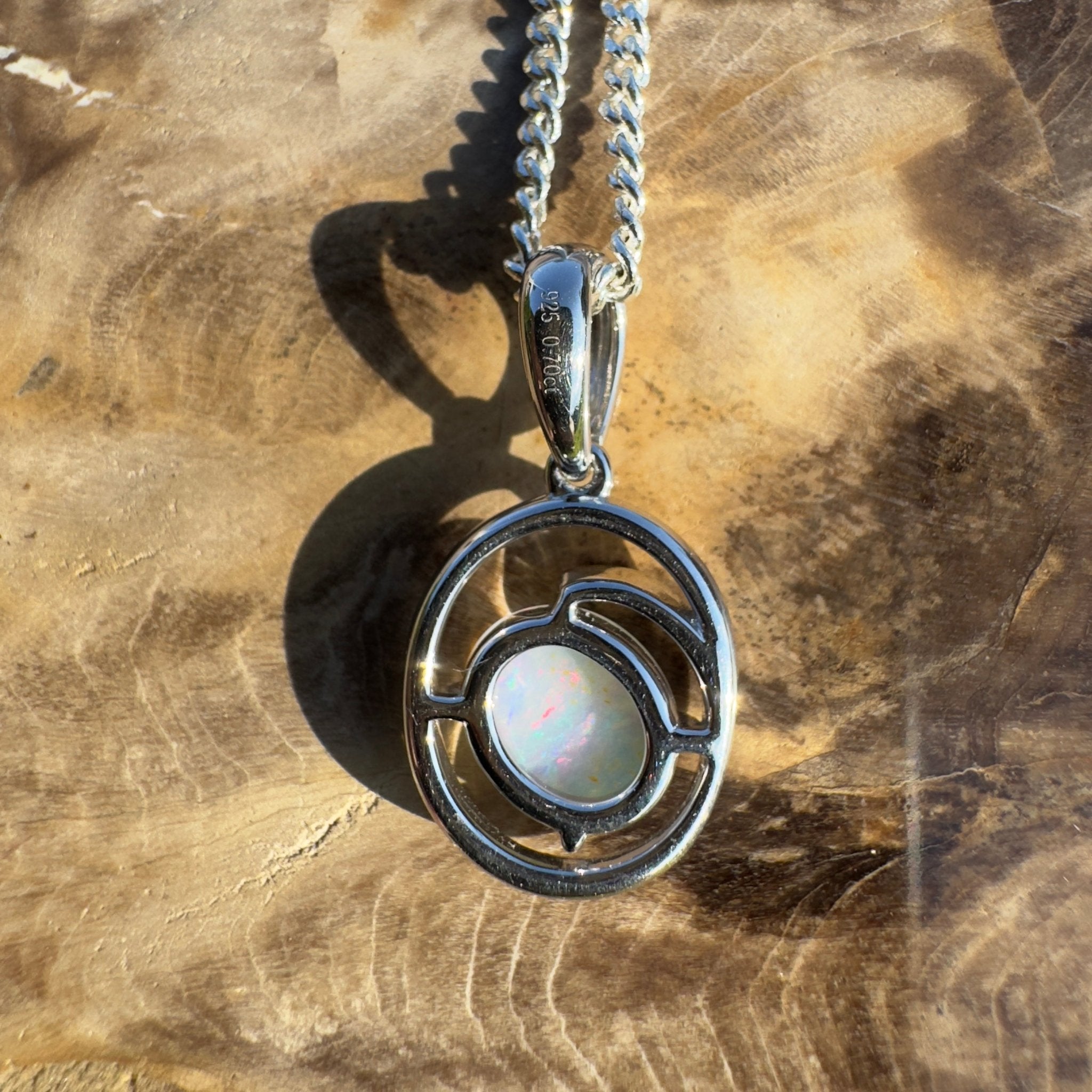Mareeba Sun Trail – 0.7ct Coober Pedy Opal Pendant