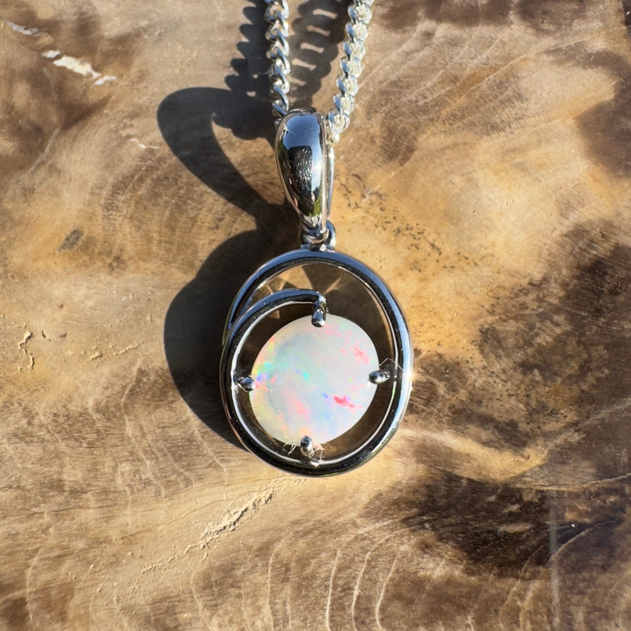 Mareeba Sun Trail – 0.7ct Coober Pedy Opal Pendant