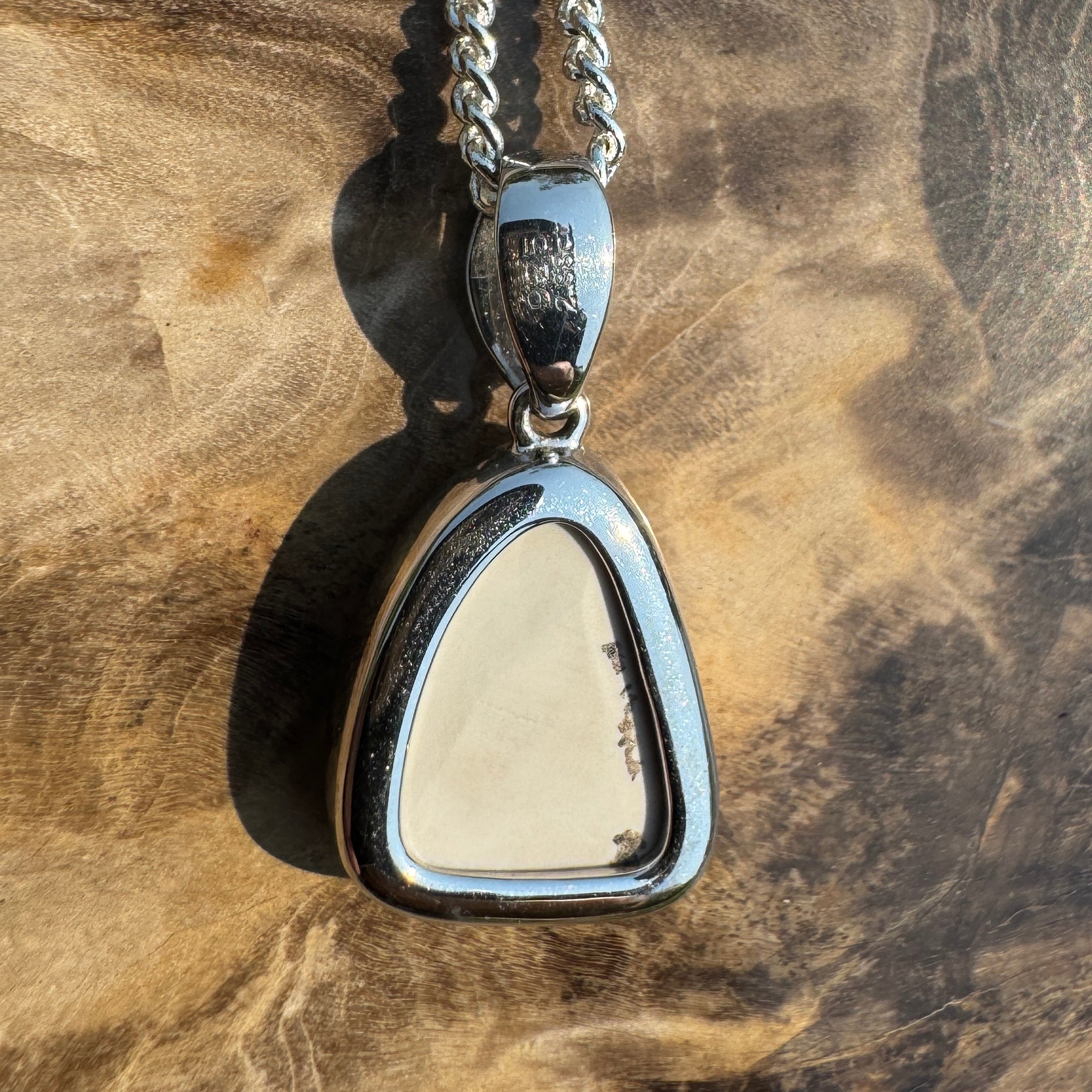 Mintabie Radiance ~ 2.8ct Solid Mintabie Opal 925 Sterling Silver Pendant Necklace