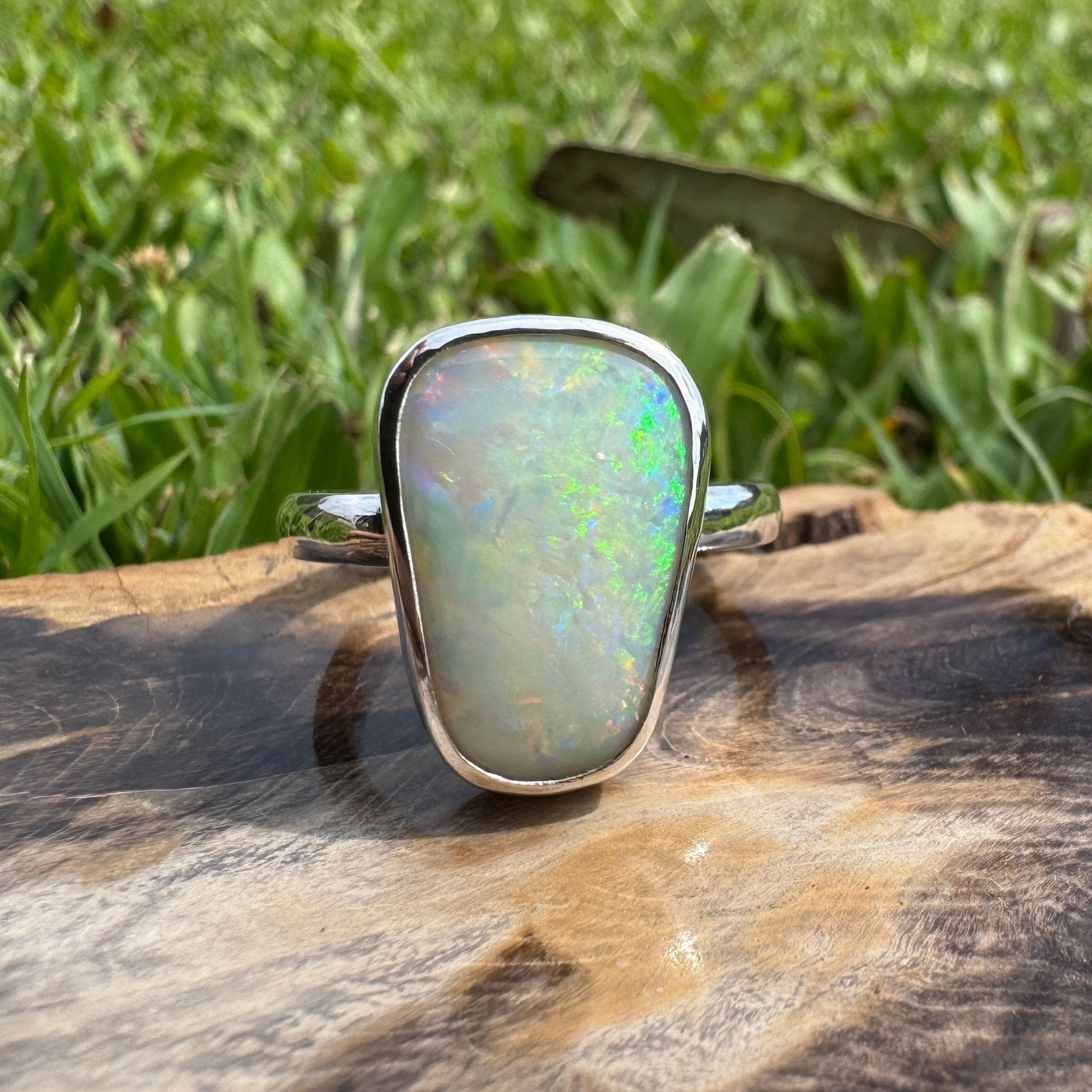 Murchison Rise ~ 6.5ct Solid Coober Pedy Opal 925 Silver Ring