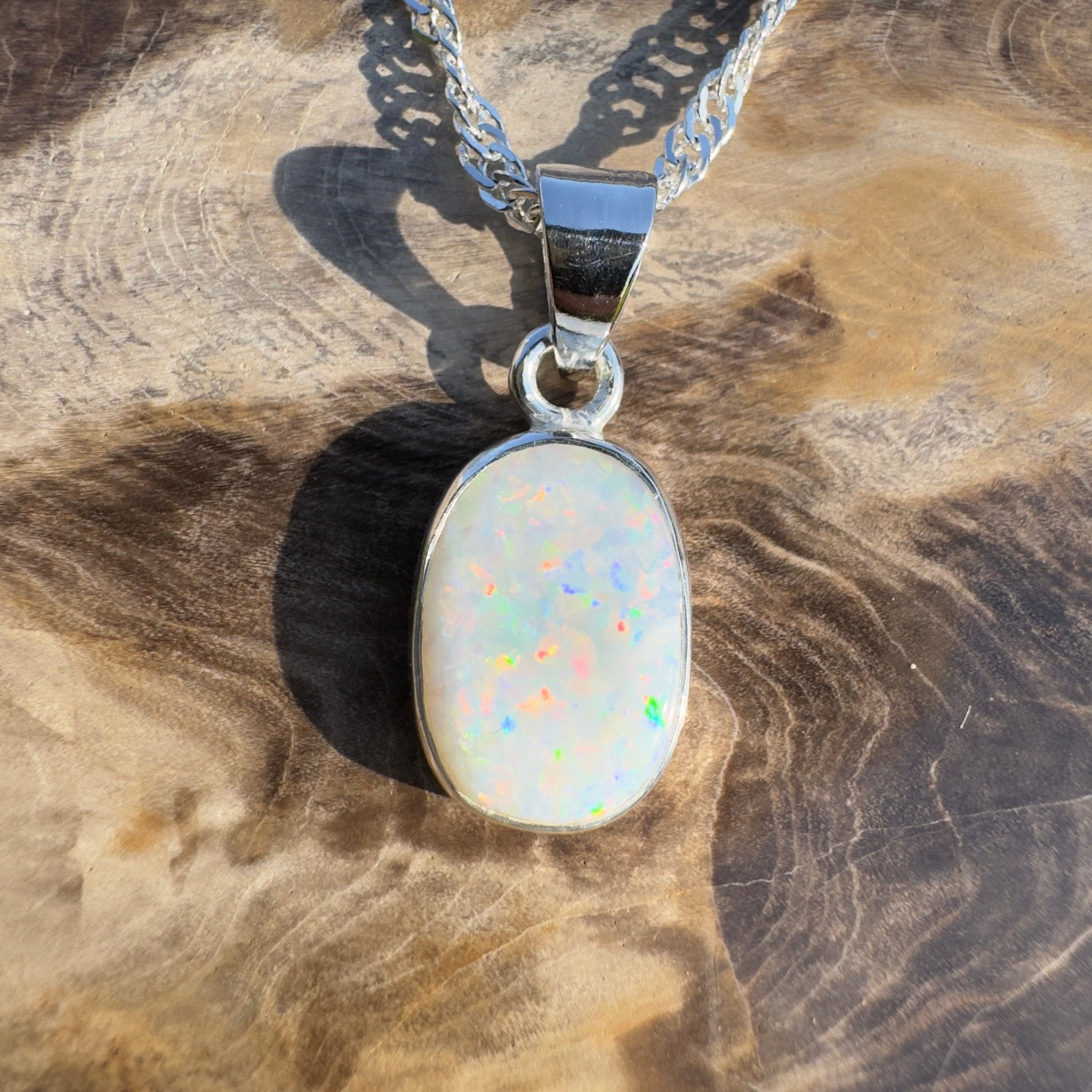 Murchison Star Flare – 2.9ct Coober Pedy Opal Pendant