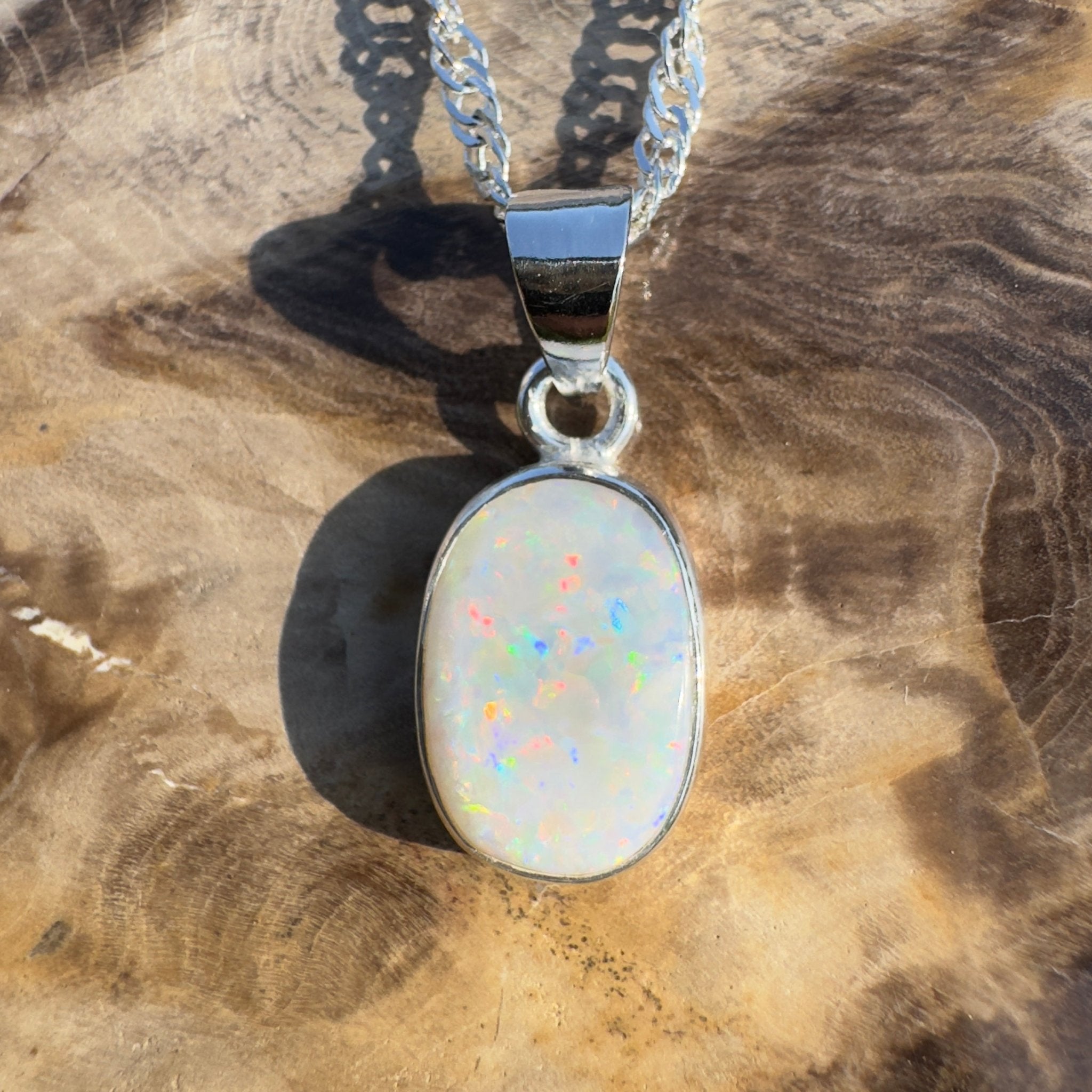 Murchison Star Flare – 2.9ct Coober Pedy Opal Pendant