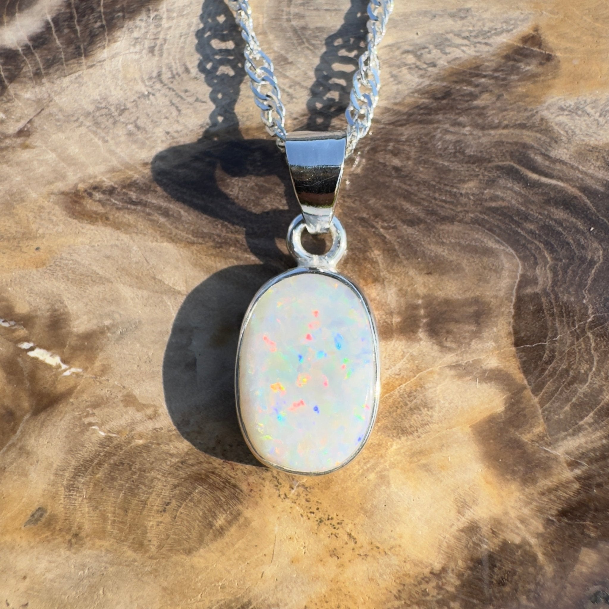 Murchison Star Flare – 2.9ct Coober Pedy Opal Pendant