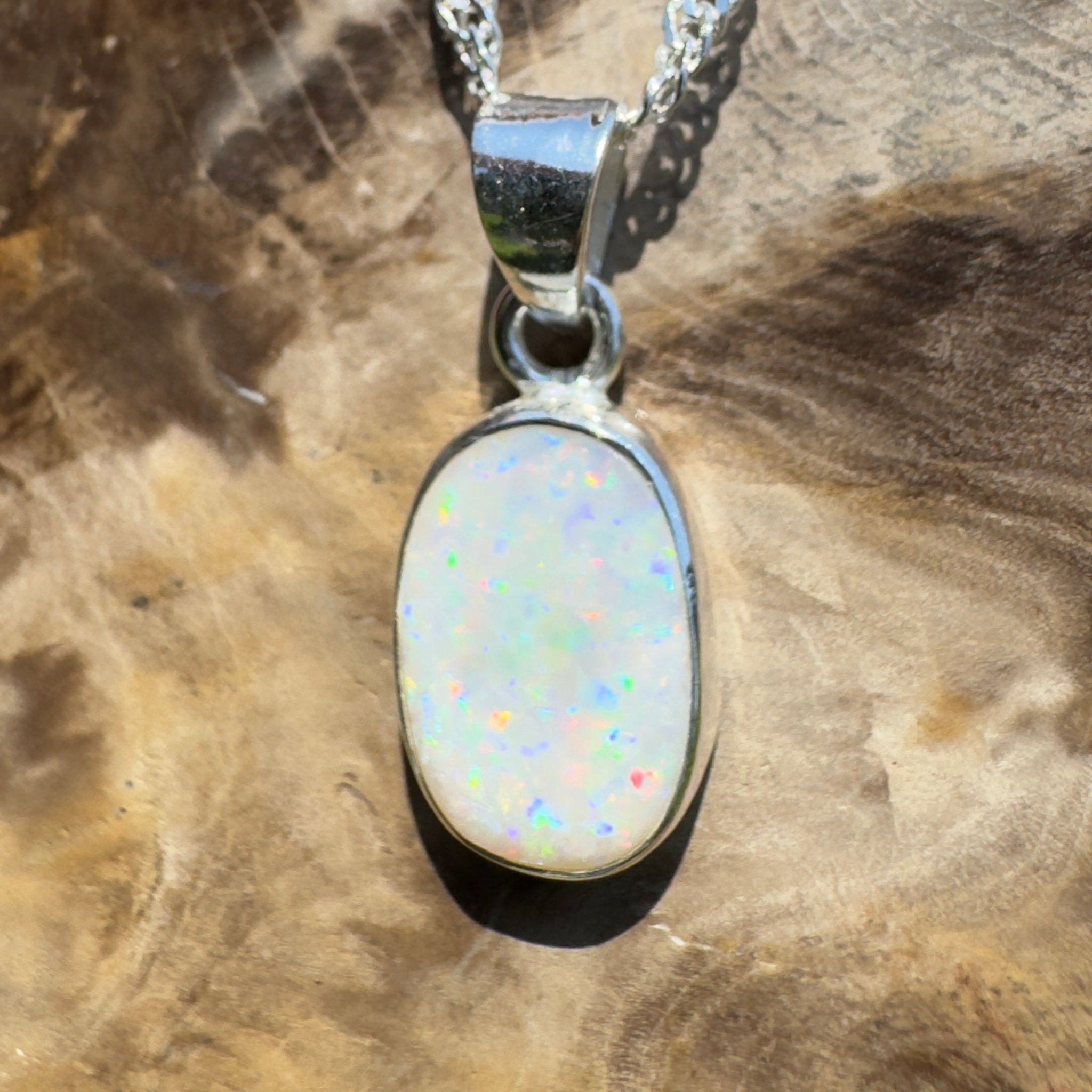 Murchison Star Flare – 2.9ct Coober Pedy Opal Pendant