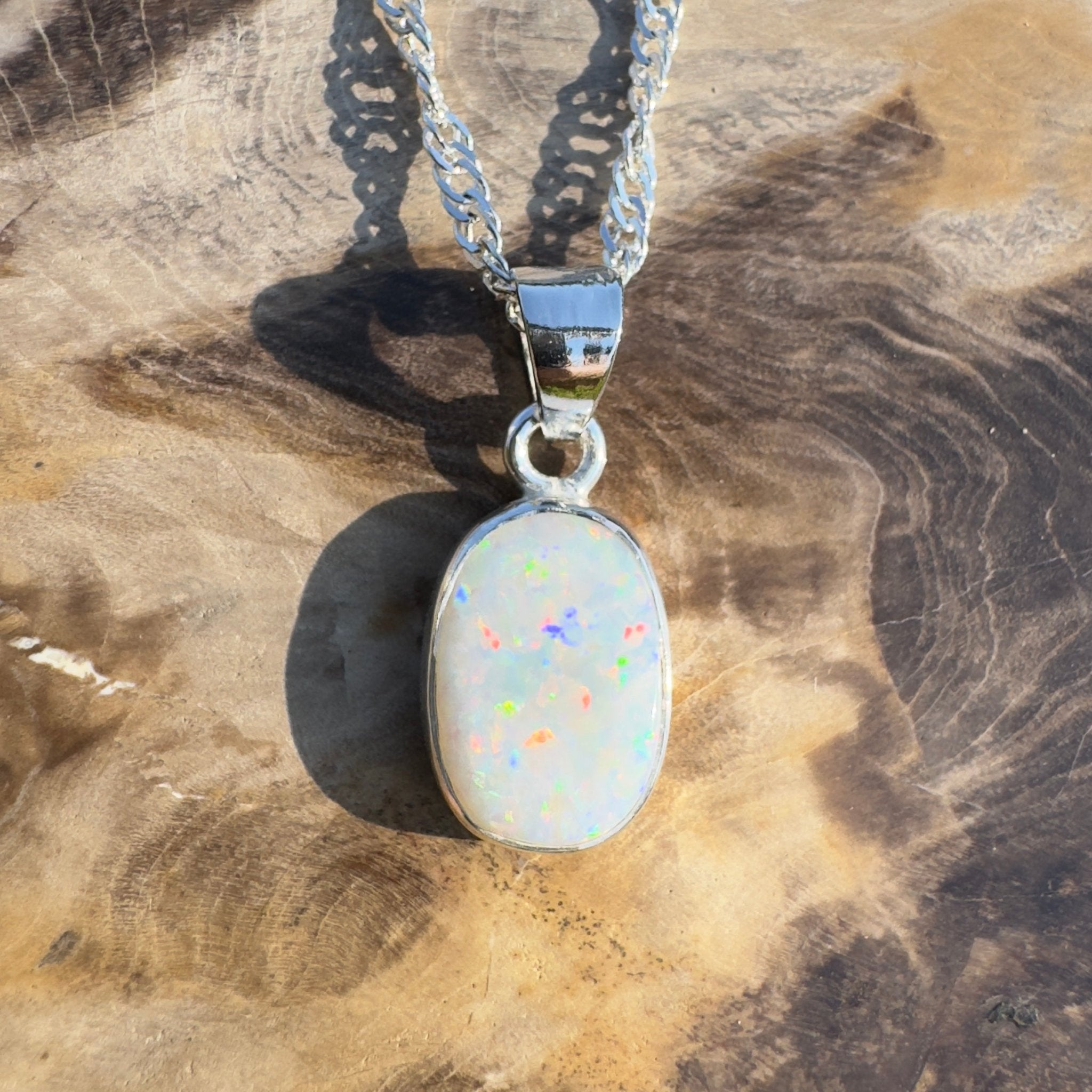 Murchison Star Flare – 2.9ct Coober Pedy Opal Pendant