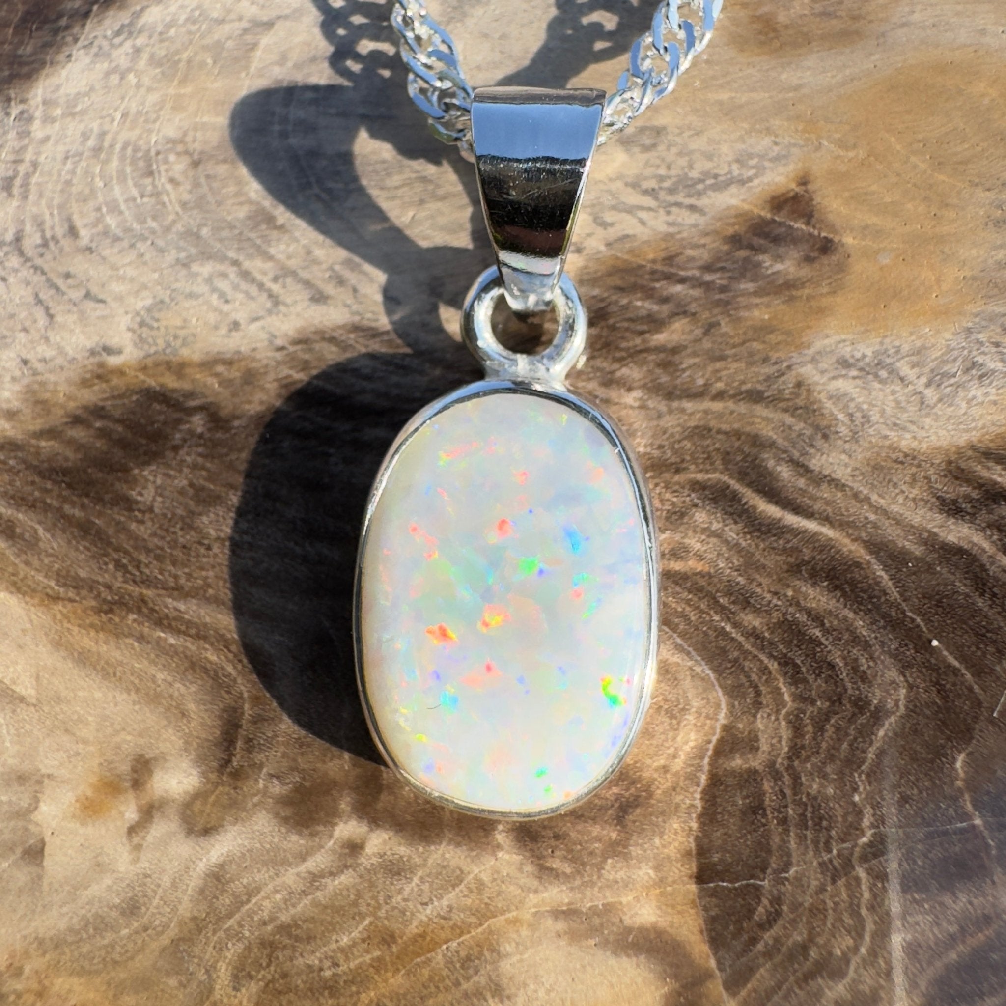 Murchison Star Flare – 2.9ct Coober Pedy Opal Pendant
