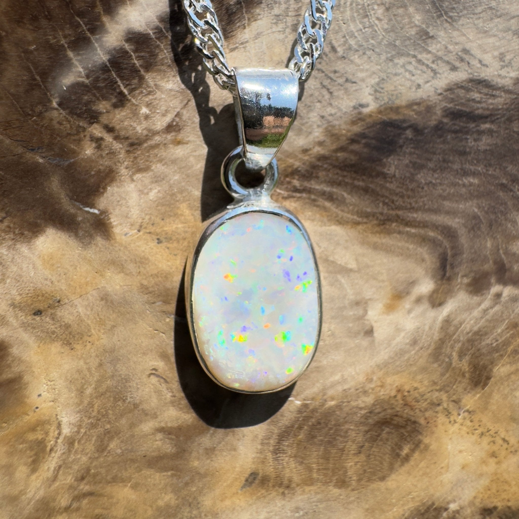 Murchison Star Flare – 2.9ct Coober Pedy Opal Pendant