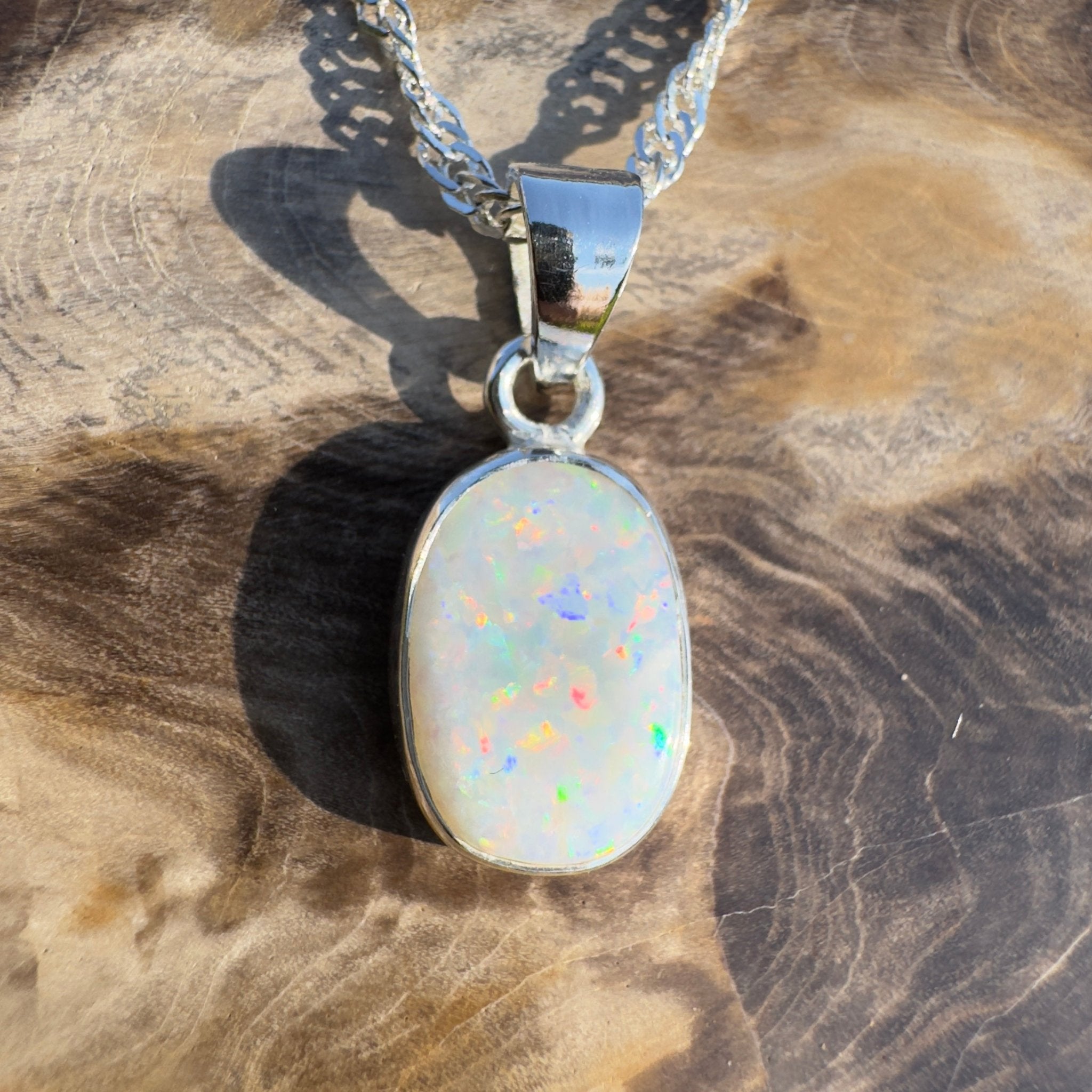 Murchison Star Flare – 2.9ct Coober Pedy Opal Pendant