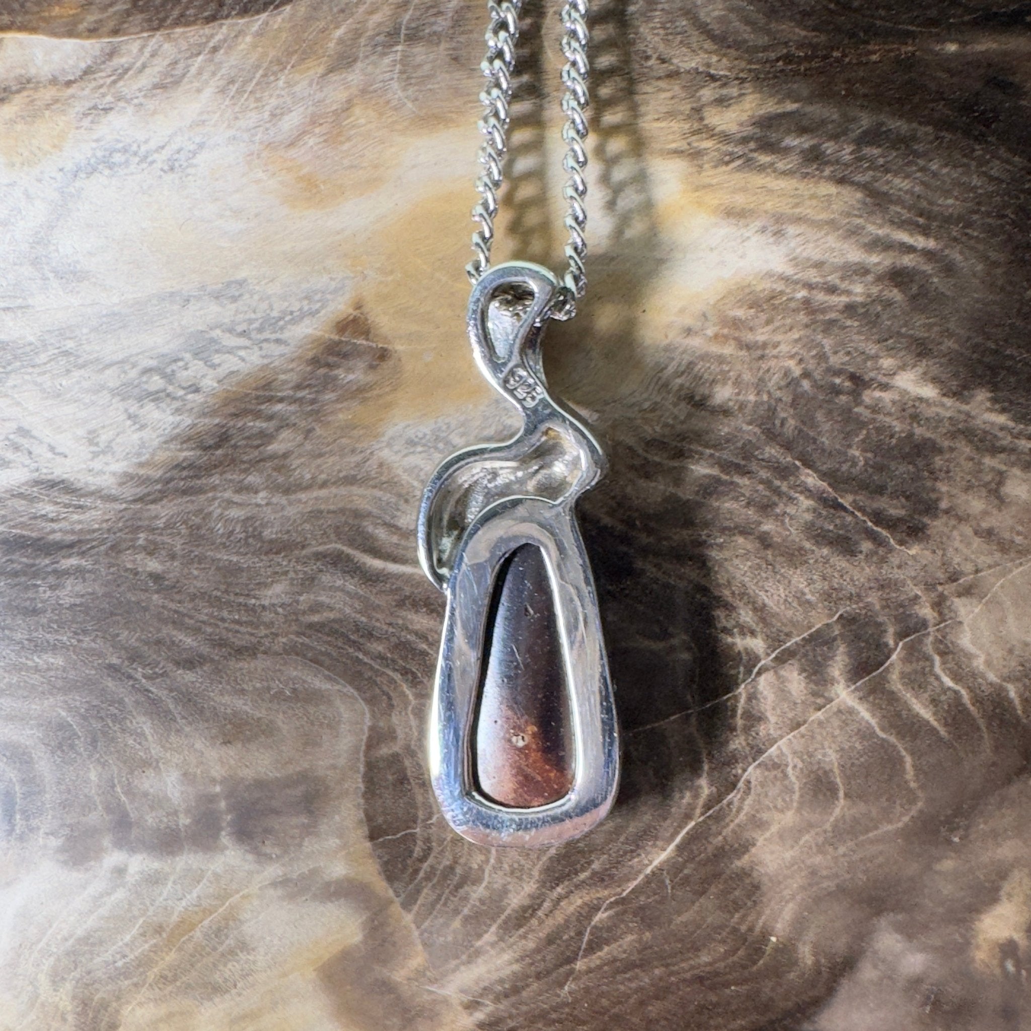 Musgrave Nightfall ~ Queensland Boulder Opal 925 Sterling Silver Pendant Necklace