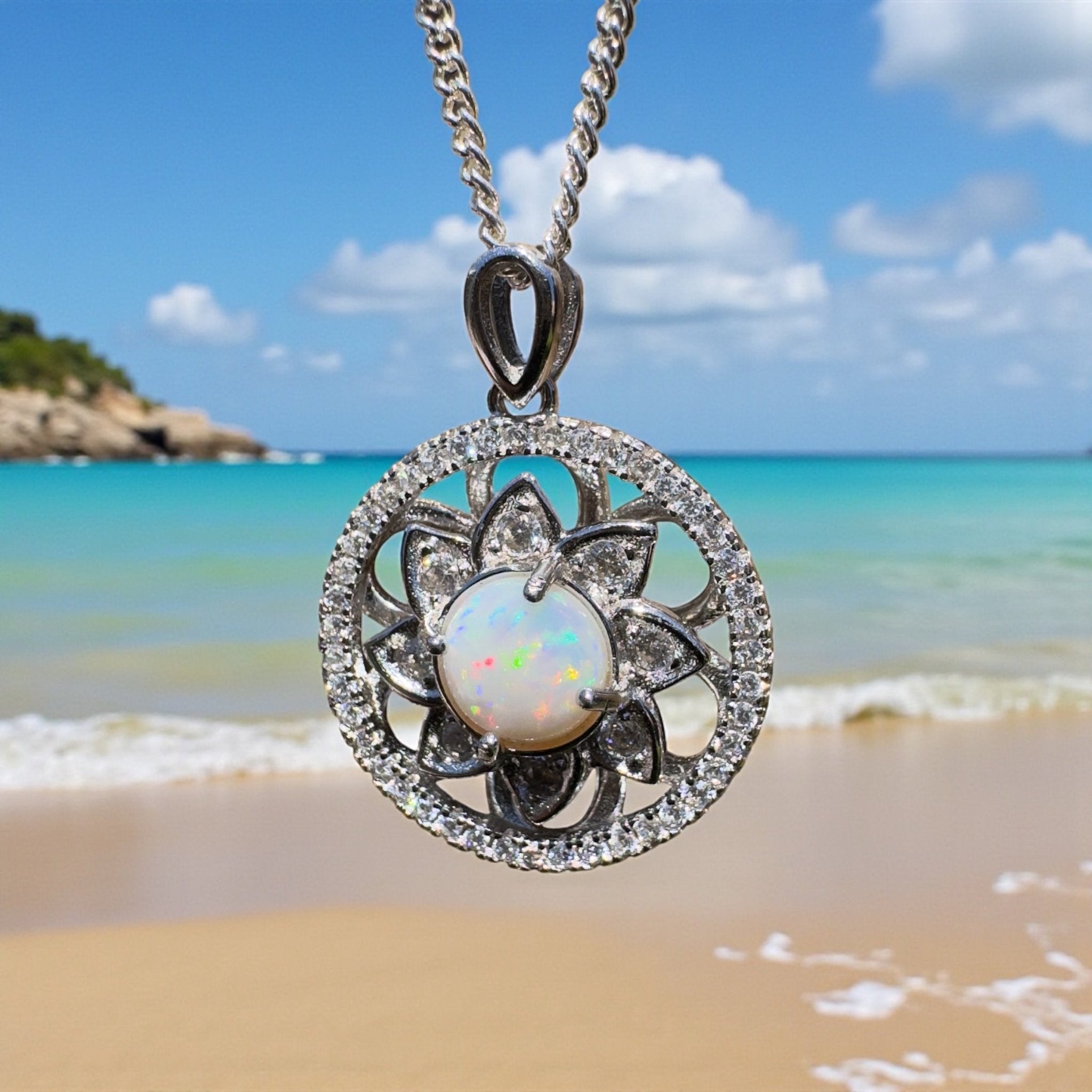 Oodla Wirra Calm ~ 0.8ct Coober Pedy Opal 925 Silver Calming Spinner Pendant