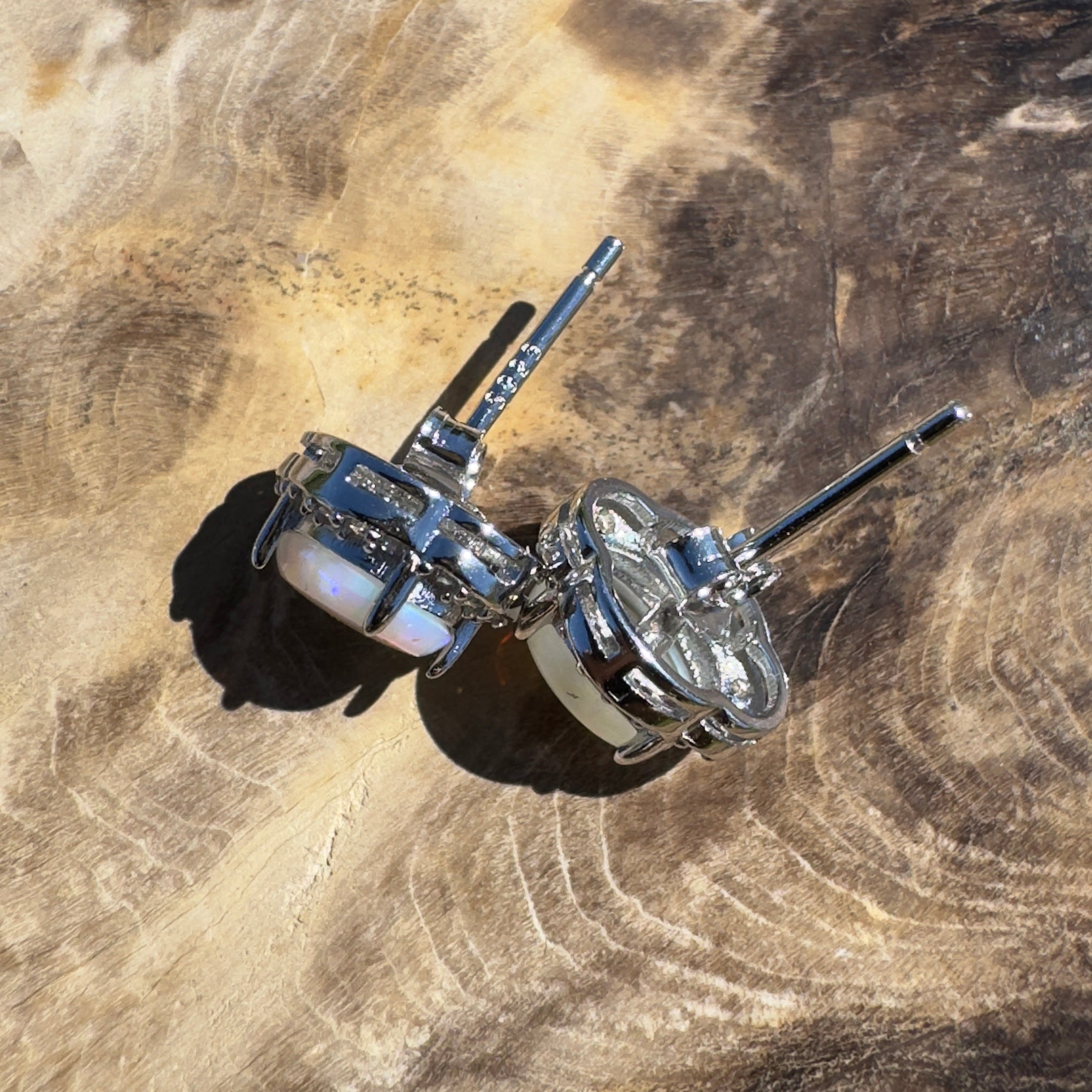 Oodnadatta Glow - 1.4ct Coober Pedy Opal 925 Silver Earrings