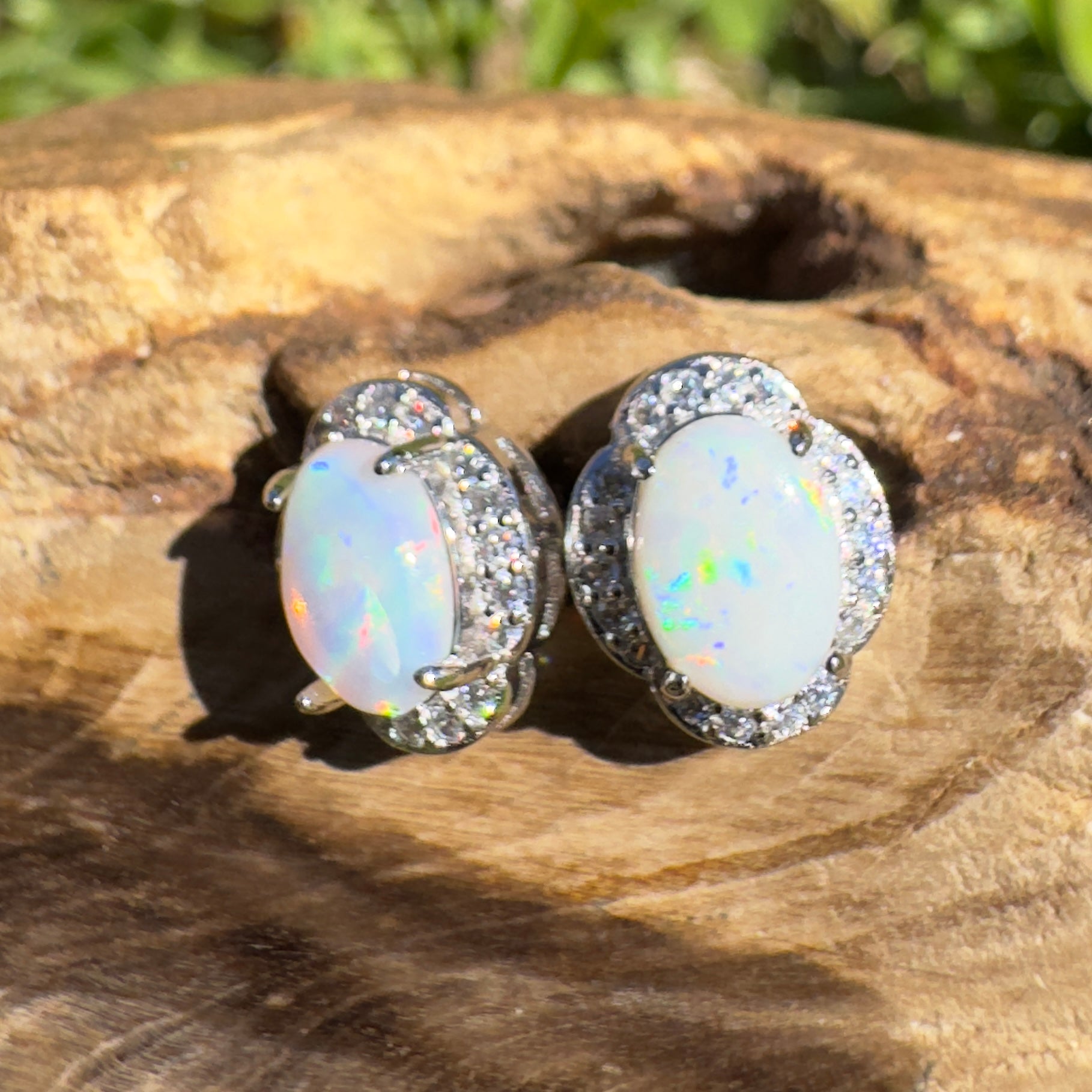 Oodnadatta Glow - 1.4ct Coober Pedy Opal 925 Silver Earrings