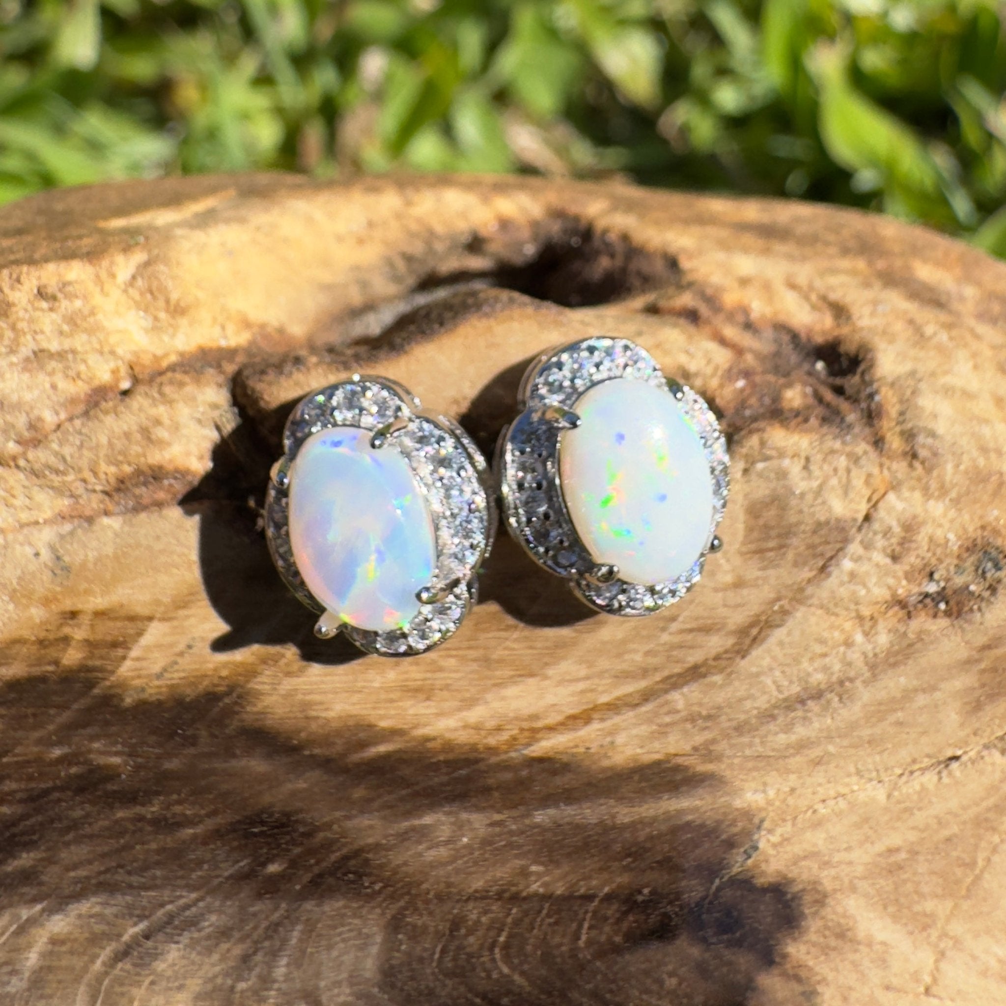 Oodnadatta Glow - 1.4ct Coober Pedy Opal 925 Silver Earrings
