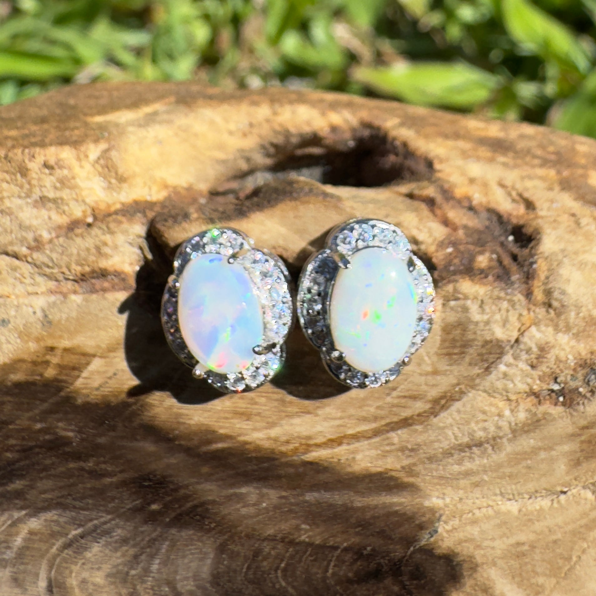 Oodnadatta Glow - 1.4ct Coober Pedy Opal 925 Silver Earrings
