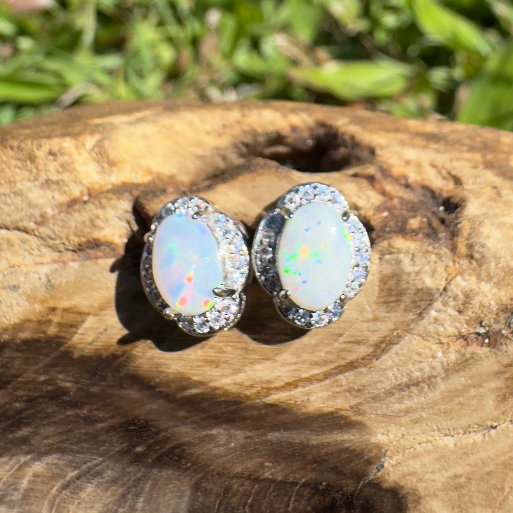 Oodnadatta Glow - 1.4ct Coober Pedy Opal 925 Silver Earrings