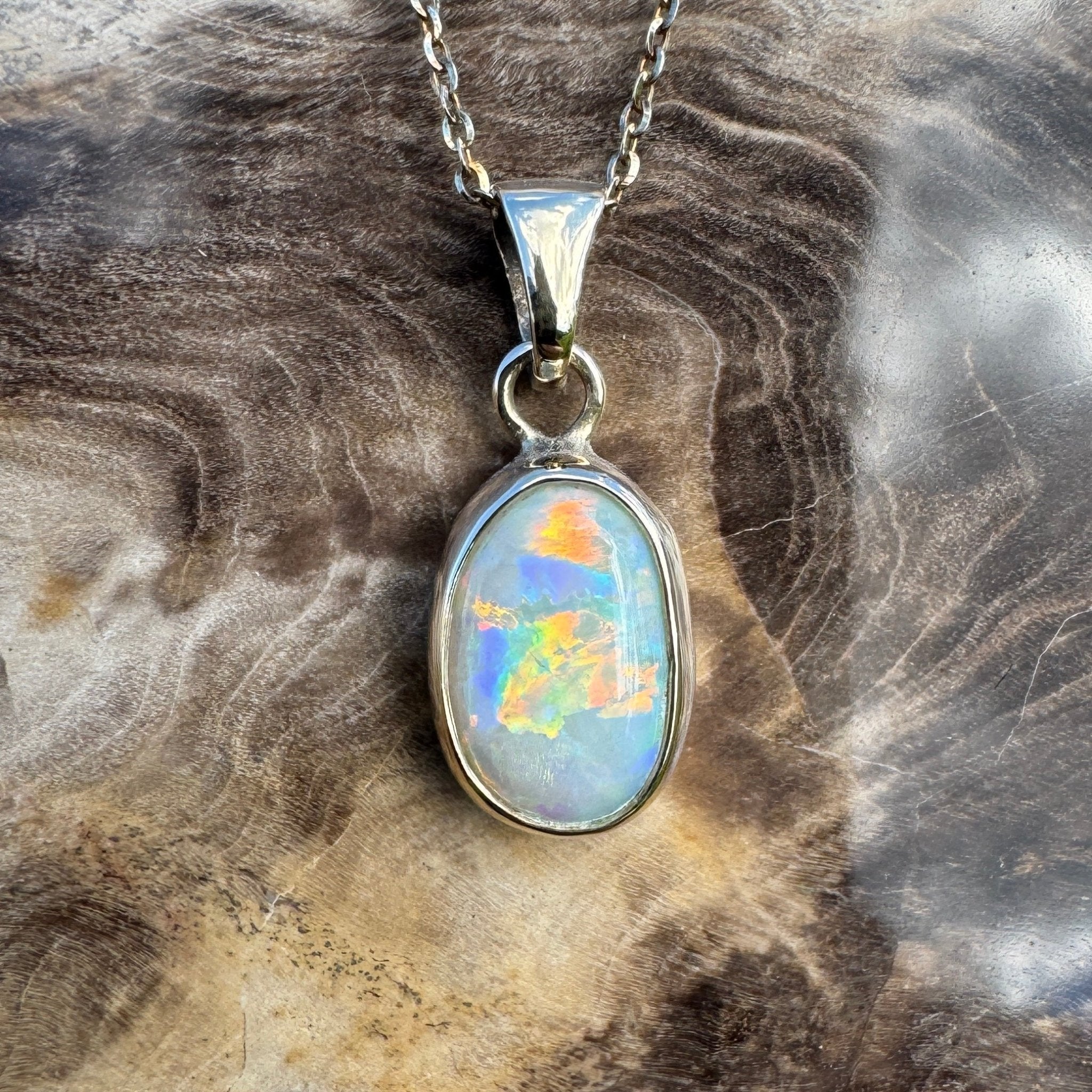Opal Sky over Lightning Ridge ~ 1.8ct Solid Lightning Ridge Opal 9ct Australian Gold Pendant