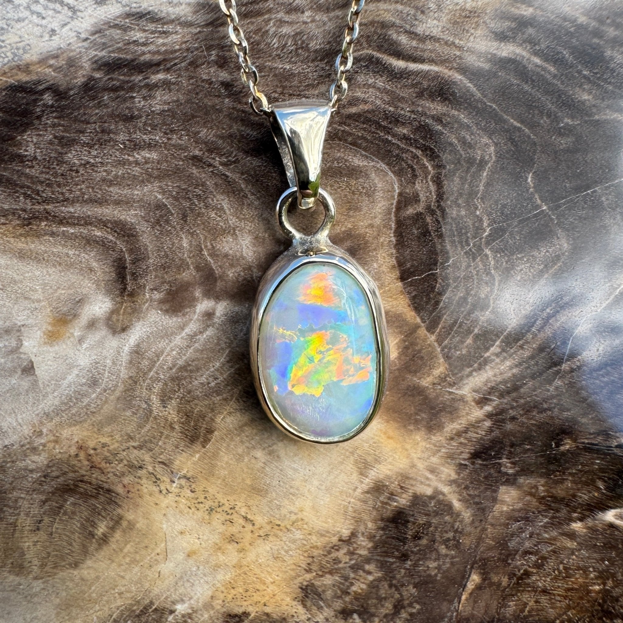 Opal Sky over Lightning Ridge ~ 1.8ct Solid Lightning Ridge Opal 9ct Australian Gold Pendant