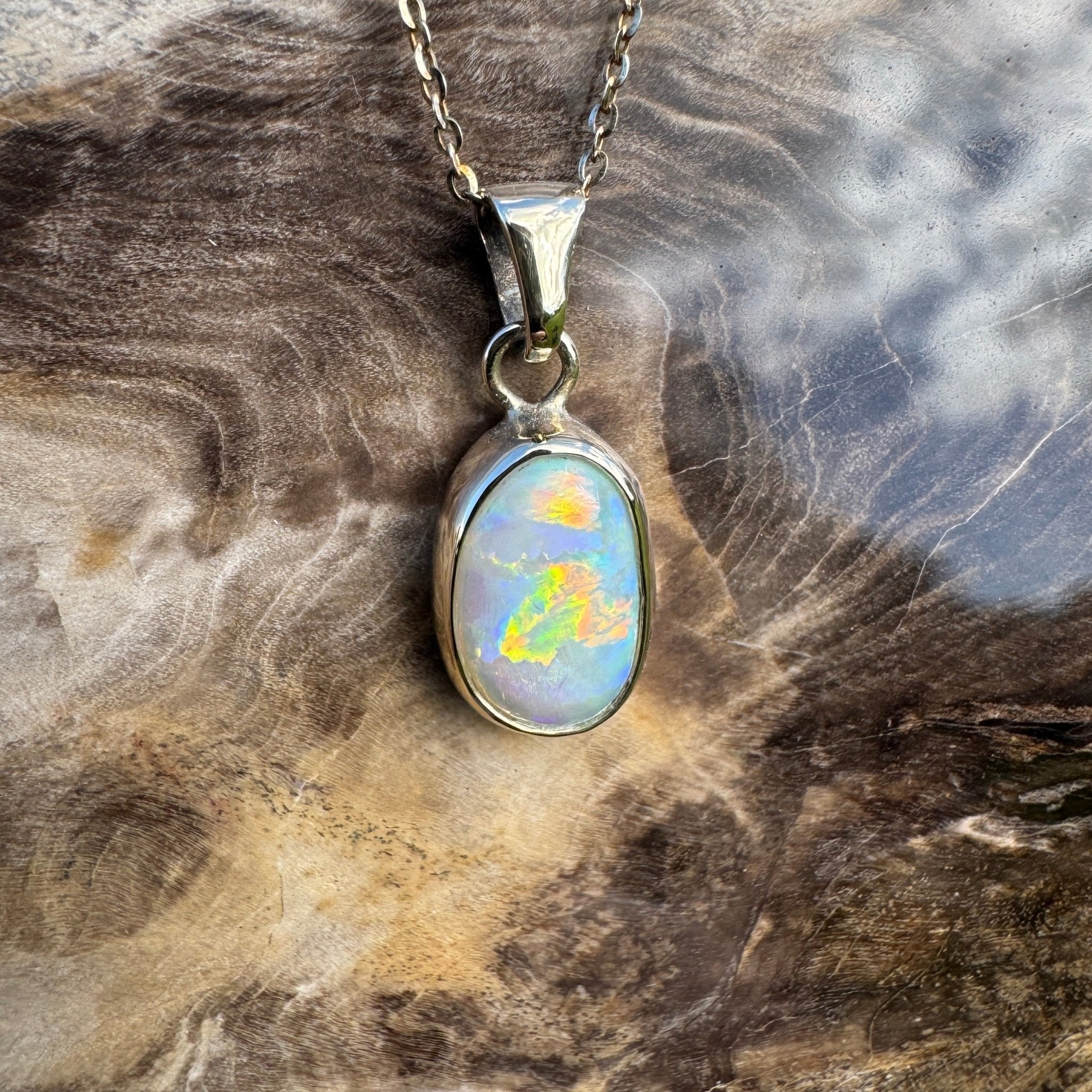 Opal Sky over Lightning Ridge ~ 1.8ct Solid Lightning Ridge Opal 9ct Australian Gold Pendant