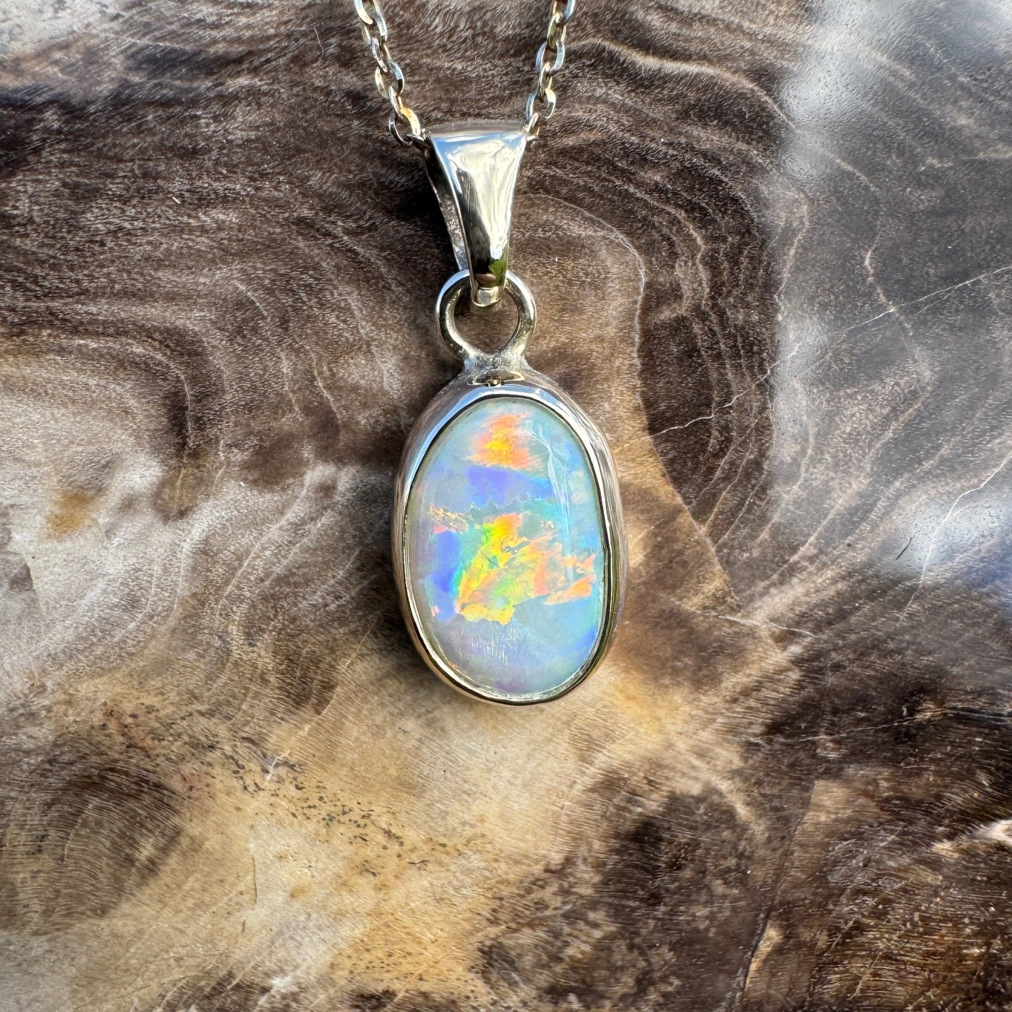 Opal Sky over Lightning Ridge ~ 1.8ct Solid Lightning Ridge Opal 9ct Australian Gold Pendant