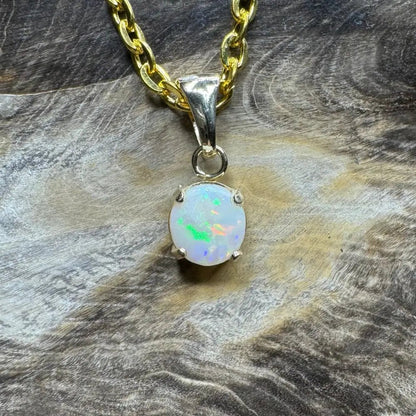 'Outback Dreams' ~ Handcrafted 9ct Solid Gold 0.8ct Coober Pedy Opal Pendant