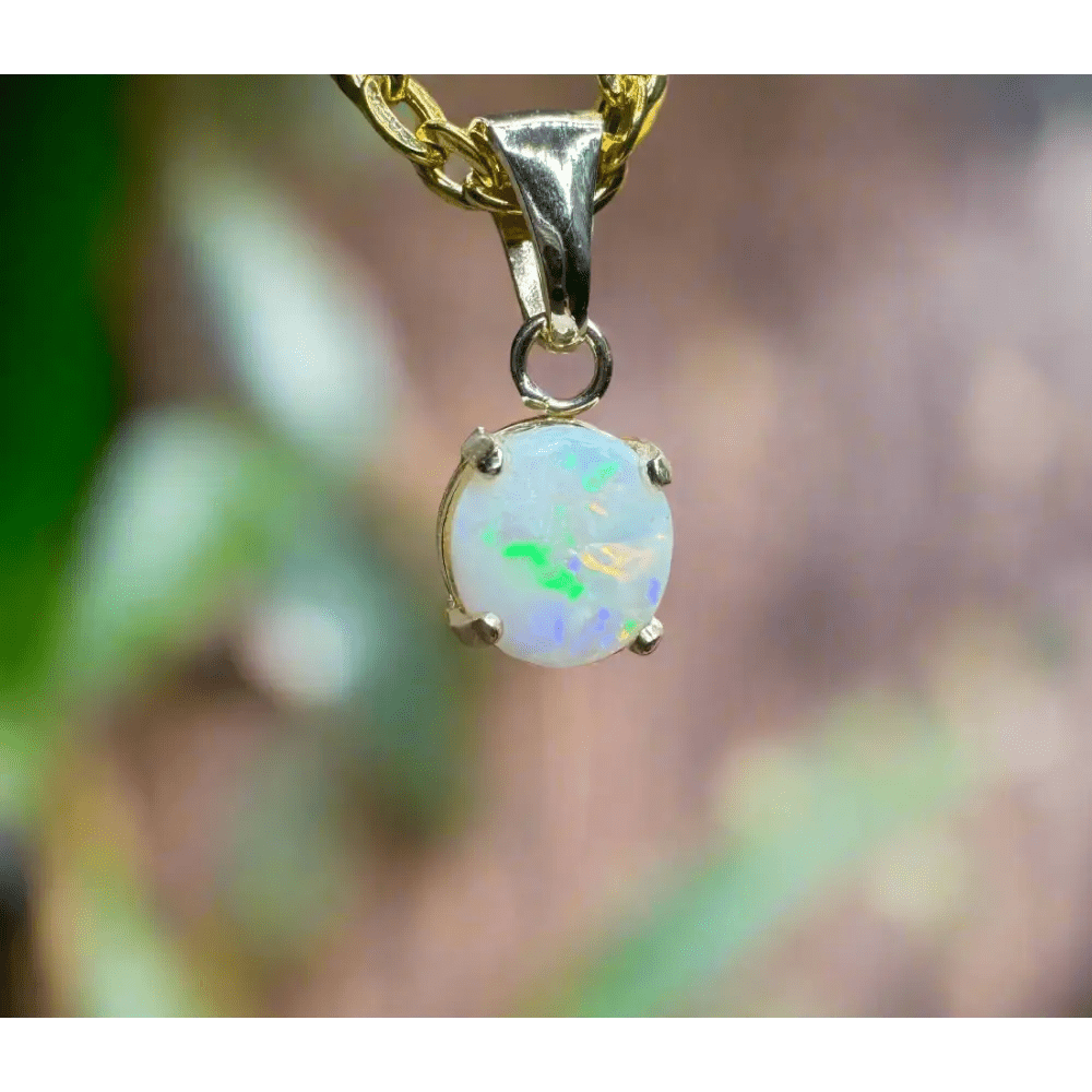 'Outback Dreams' ~ Handcrafted 9ct Solid Gold 0.8ct Coober Pedy Opal Pendant