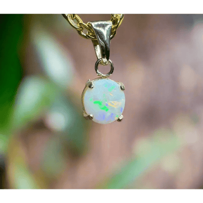 'Outback Dreams' ~ Handcrafted 9ct Solid Gold 0.8ct Coober Pedy Opal Pendant
