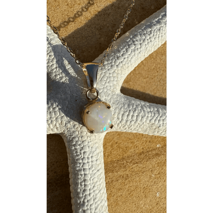 'Outback Dreams' ~ Handcrafted 9ct Solid Gold 0.8ct Coober Pedy Opal Pendant