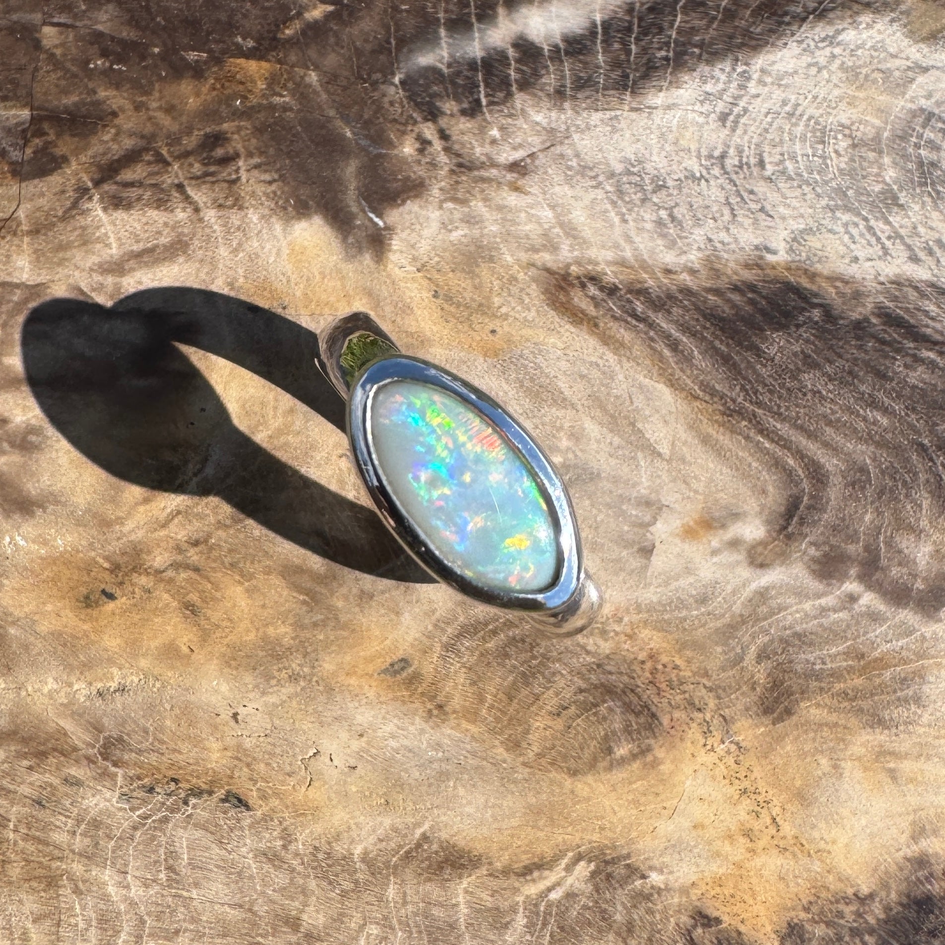 Pilbara Fire ~ 1ct Solid Lightning Ridge Opal 925 Silver Ring
