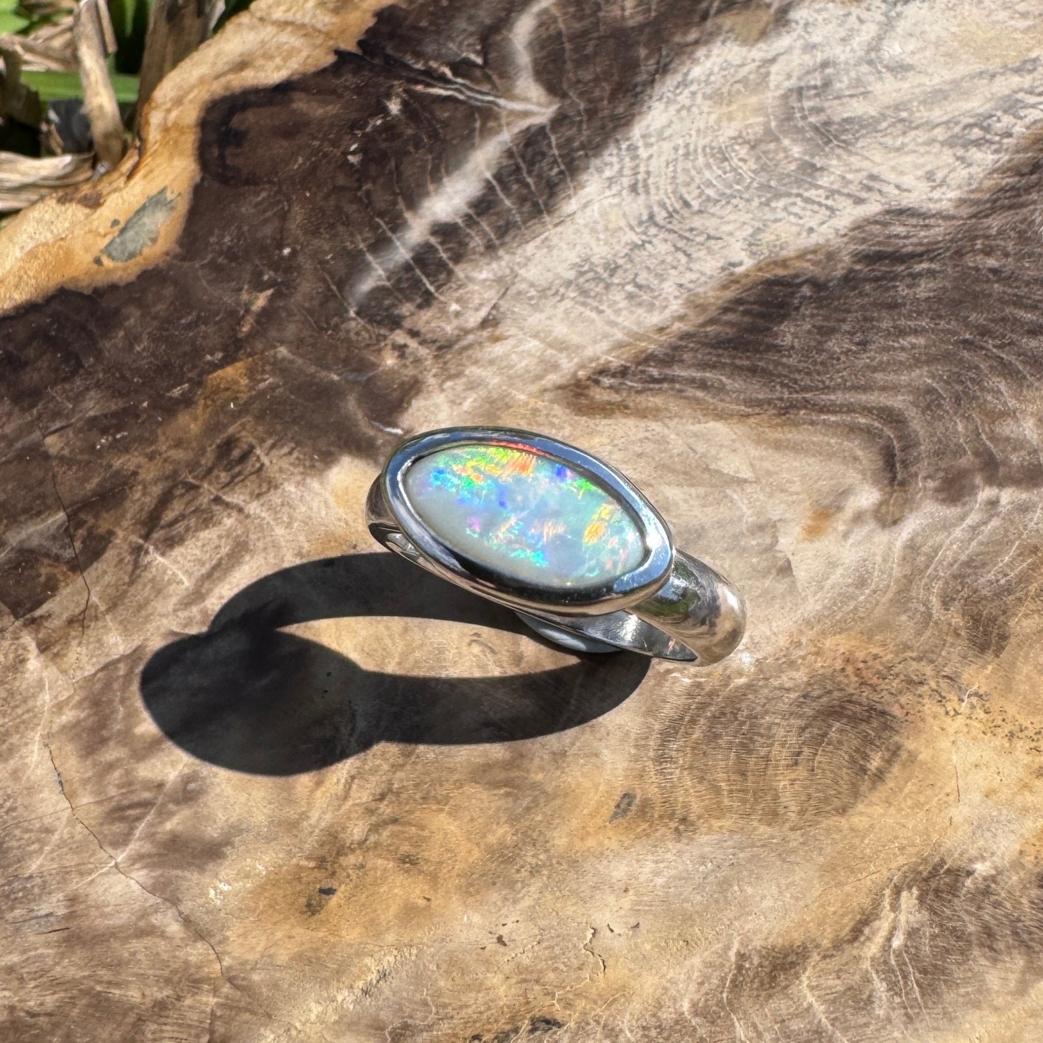 Pilbara Fire ~ 1ct Solid Lightning Ridge Opal 925 Silver Ring