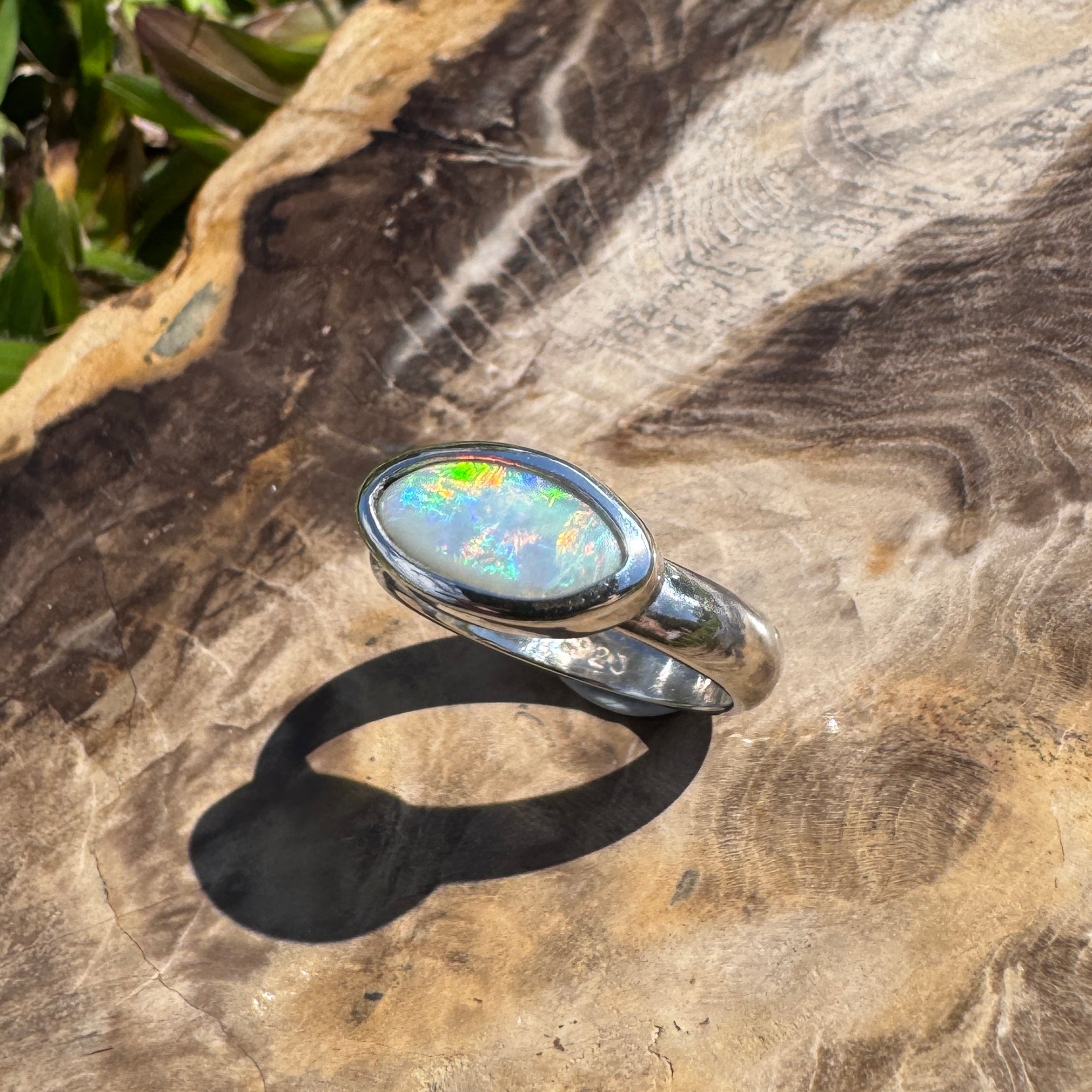 Pilbara Fire ~ 1ct Solid Lightning Ridge Opal 925 Silver Ring