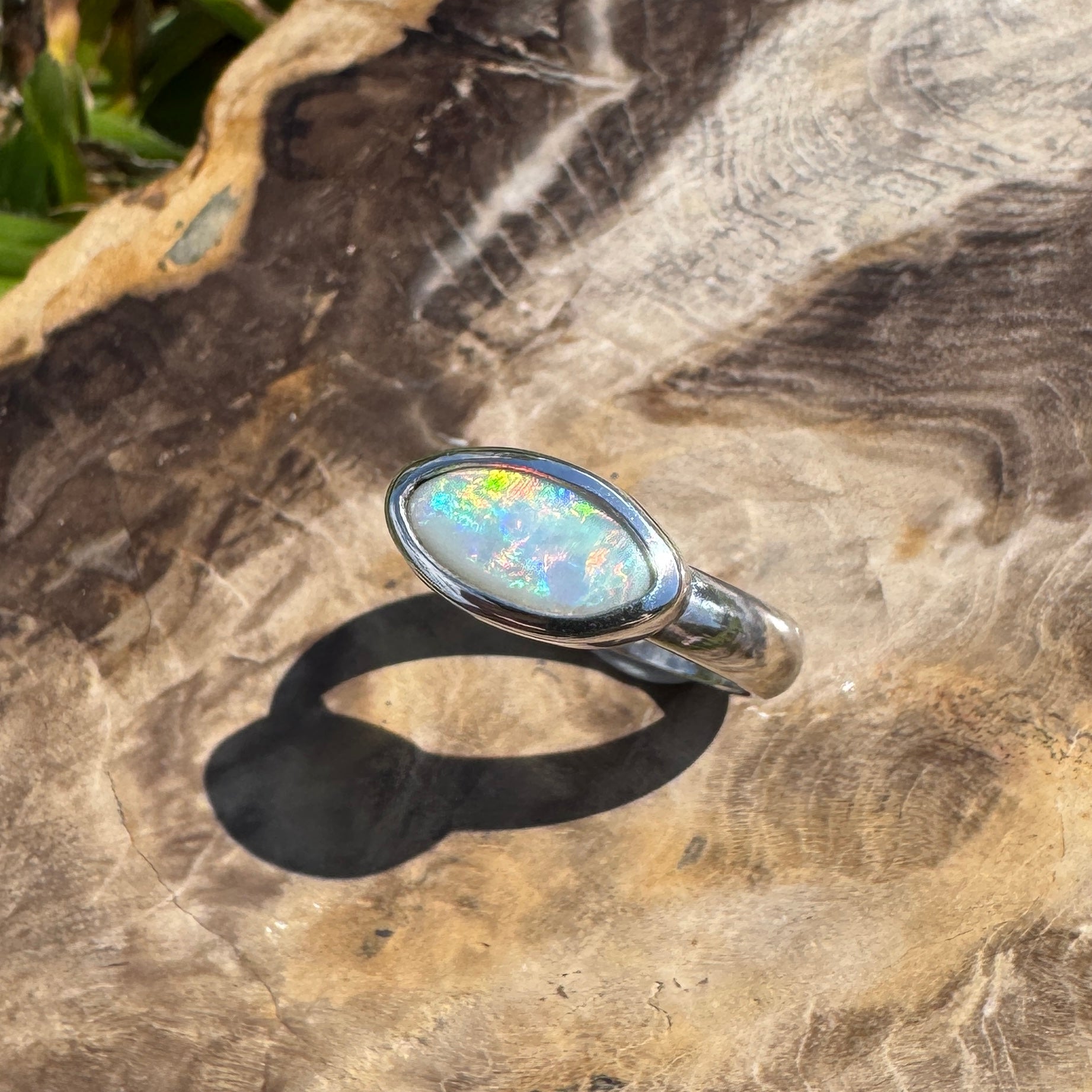 Pilbara Fire ~ 1ct Solid Lightning Ridge Opal 925 Silver Ring
