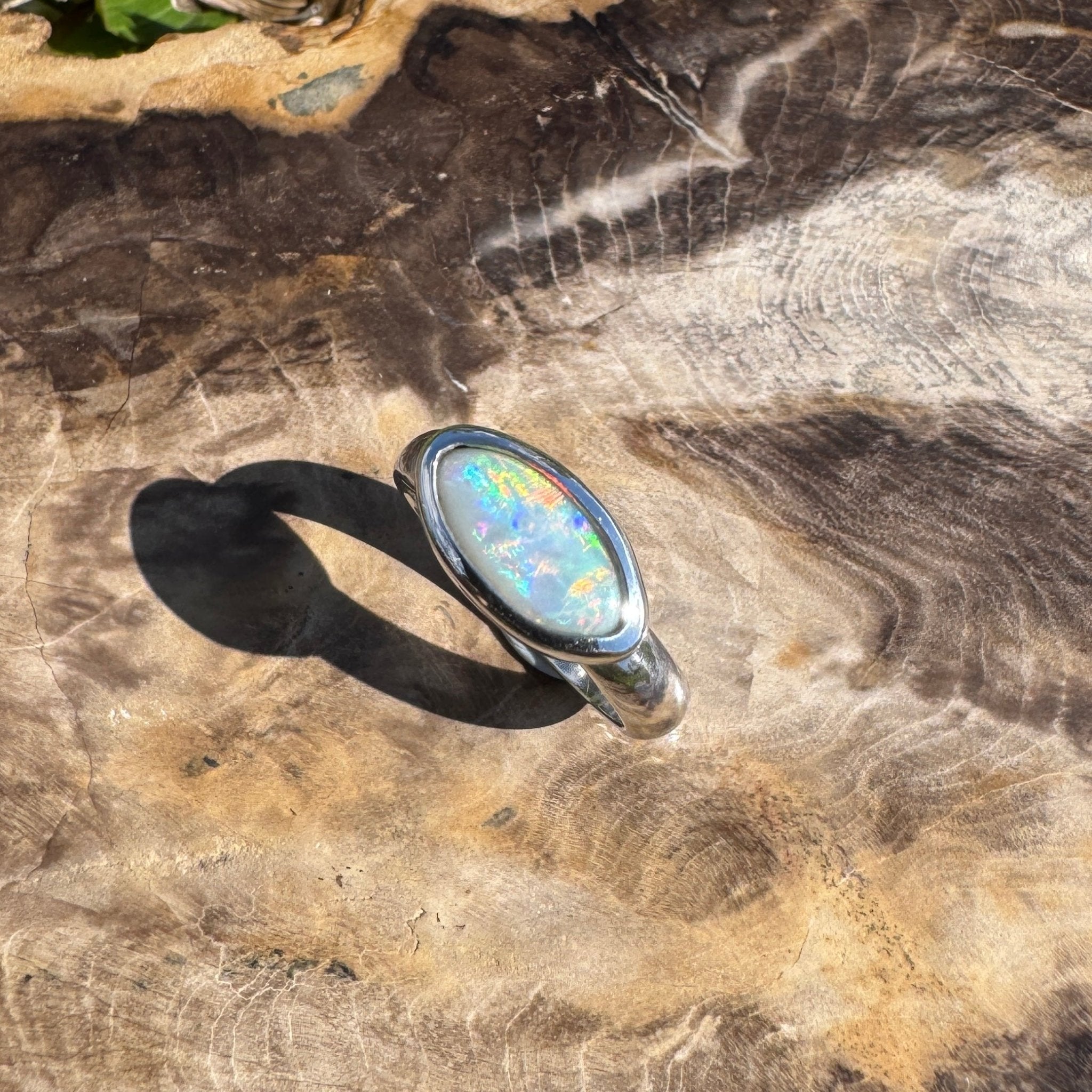 Pilbara Fire ~ 1ct Solid Lightning Ridge Opal 925 Silver Ring