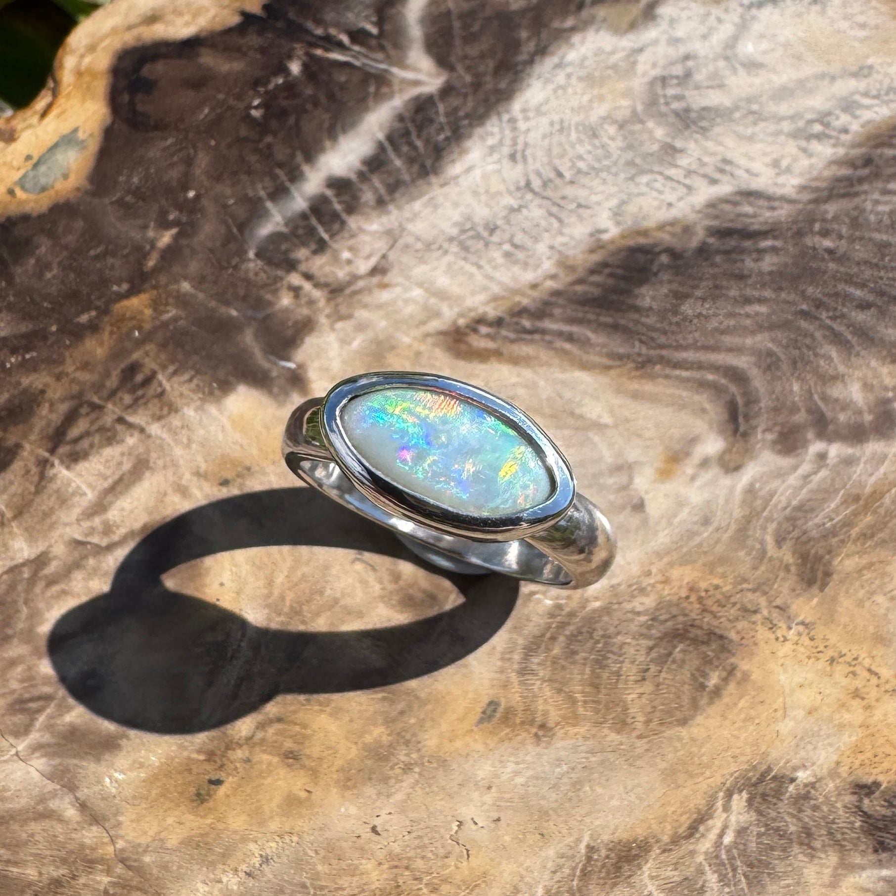 Pilbara Fire ~ 1ct Solid Lightning Ridge Opal 925 Silver Ring