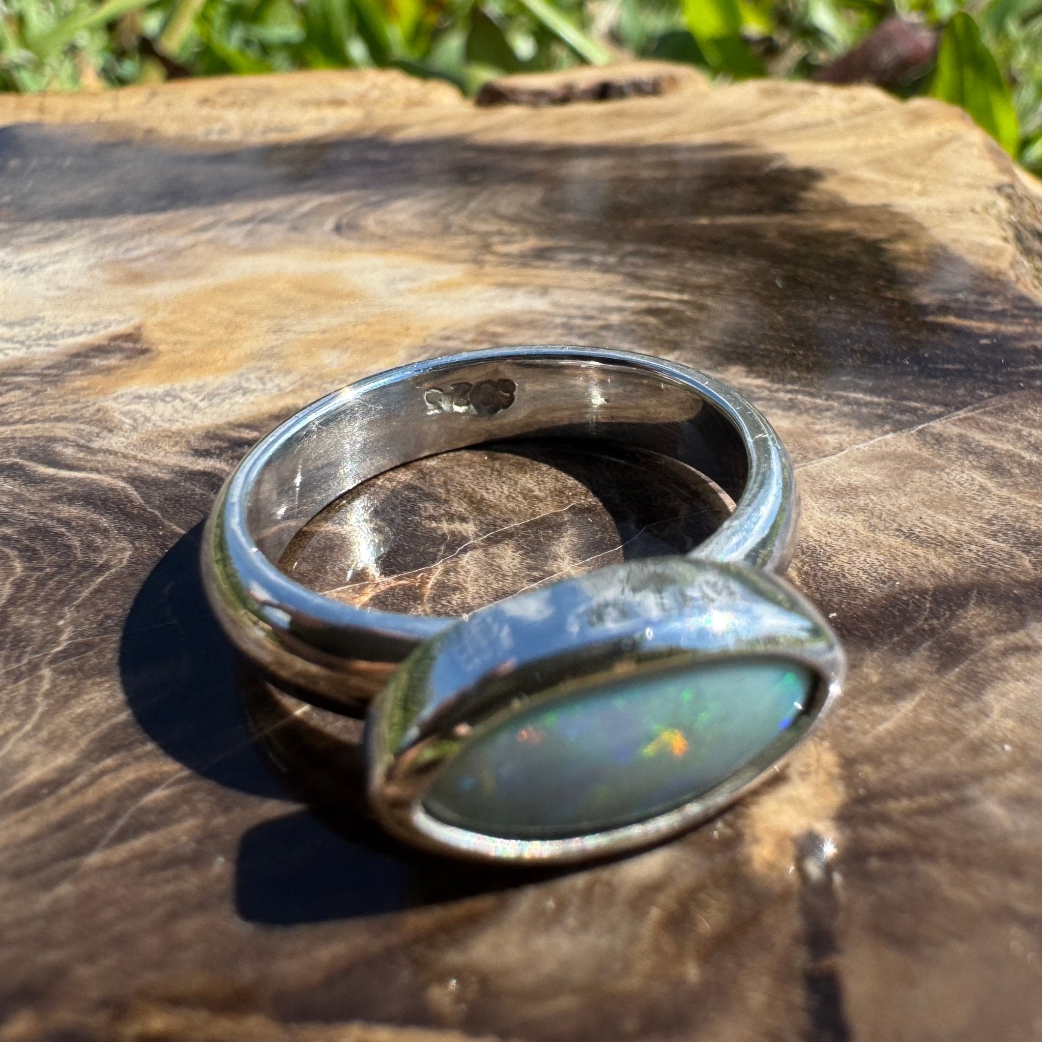Pilbara Fire ~ 1ct Solid Lightning Ridge Opal 925 Silver Ring