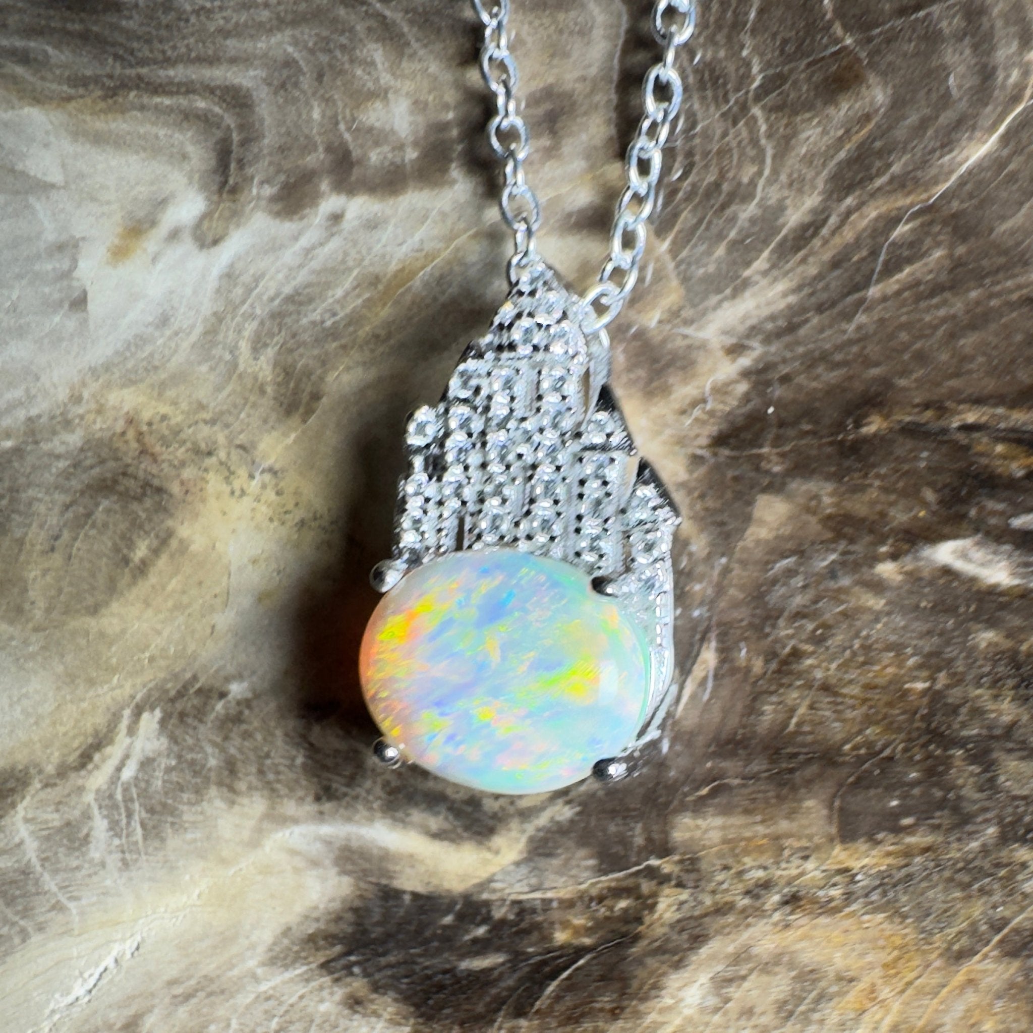 Pilbara Pulse ~ 1.4ct Lightning Ridge Opal 925 Silver Pendant