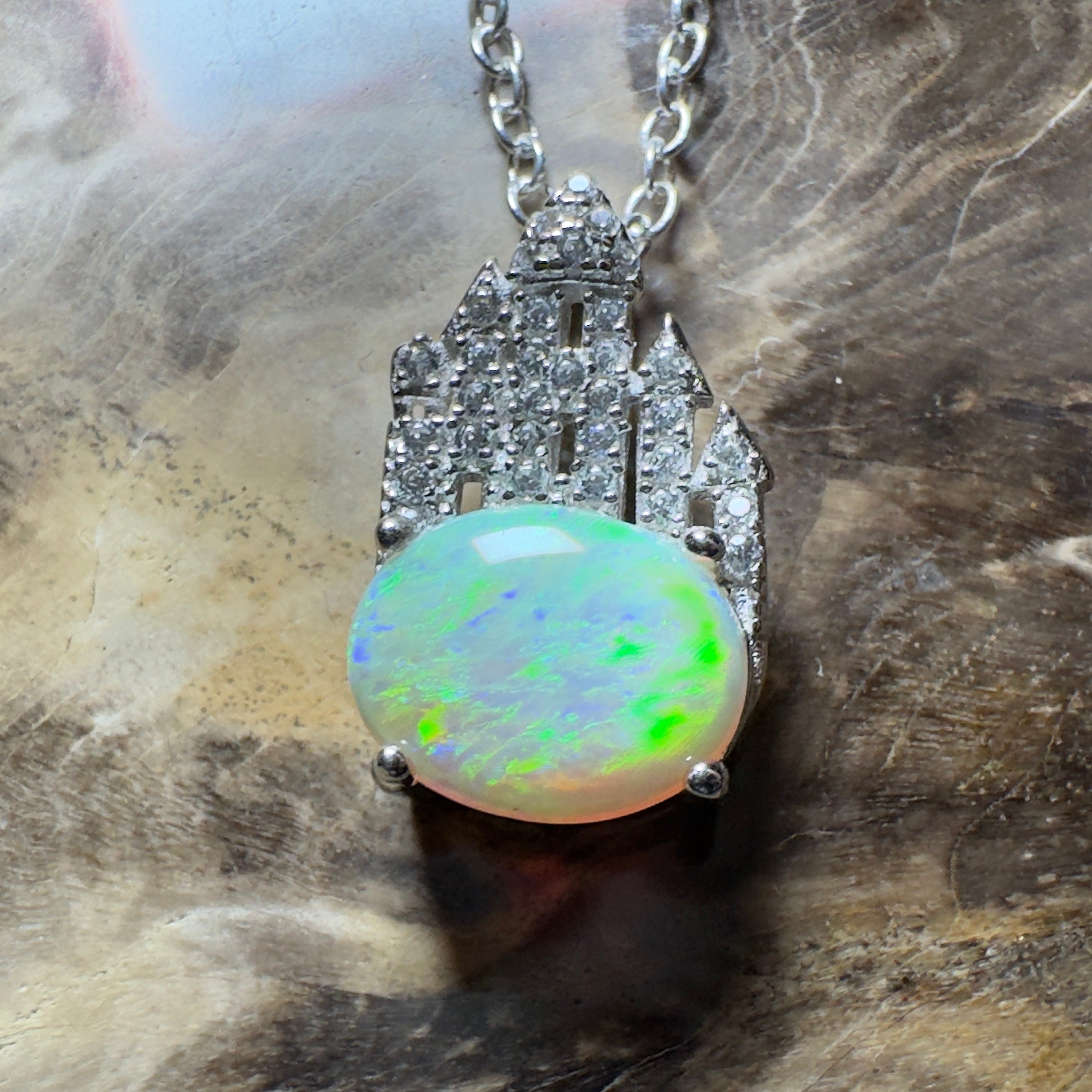Pilbara Pulse ~ 1.4ct Lightning Ridge Opal 925 Silver Pendant