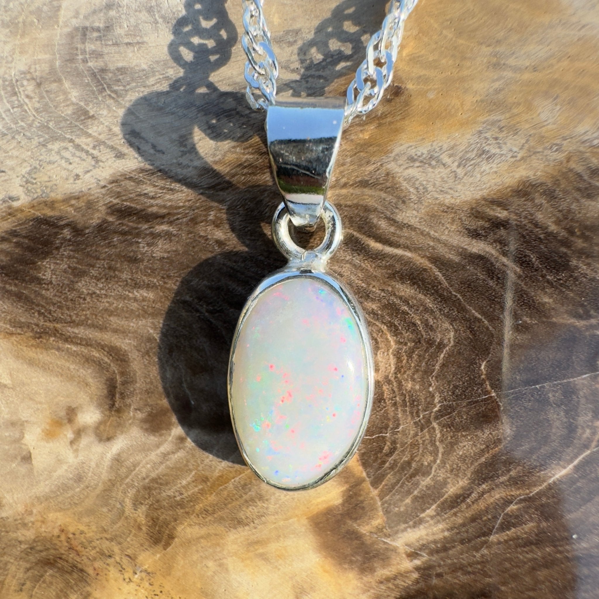 Pilbara Soft Sky – 1.6ct Coober Pedy Opal Pendant
