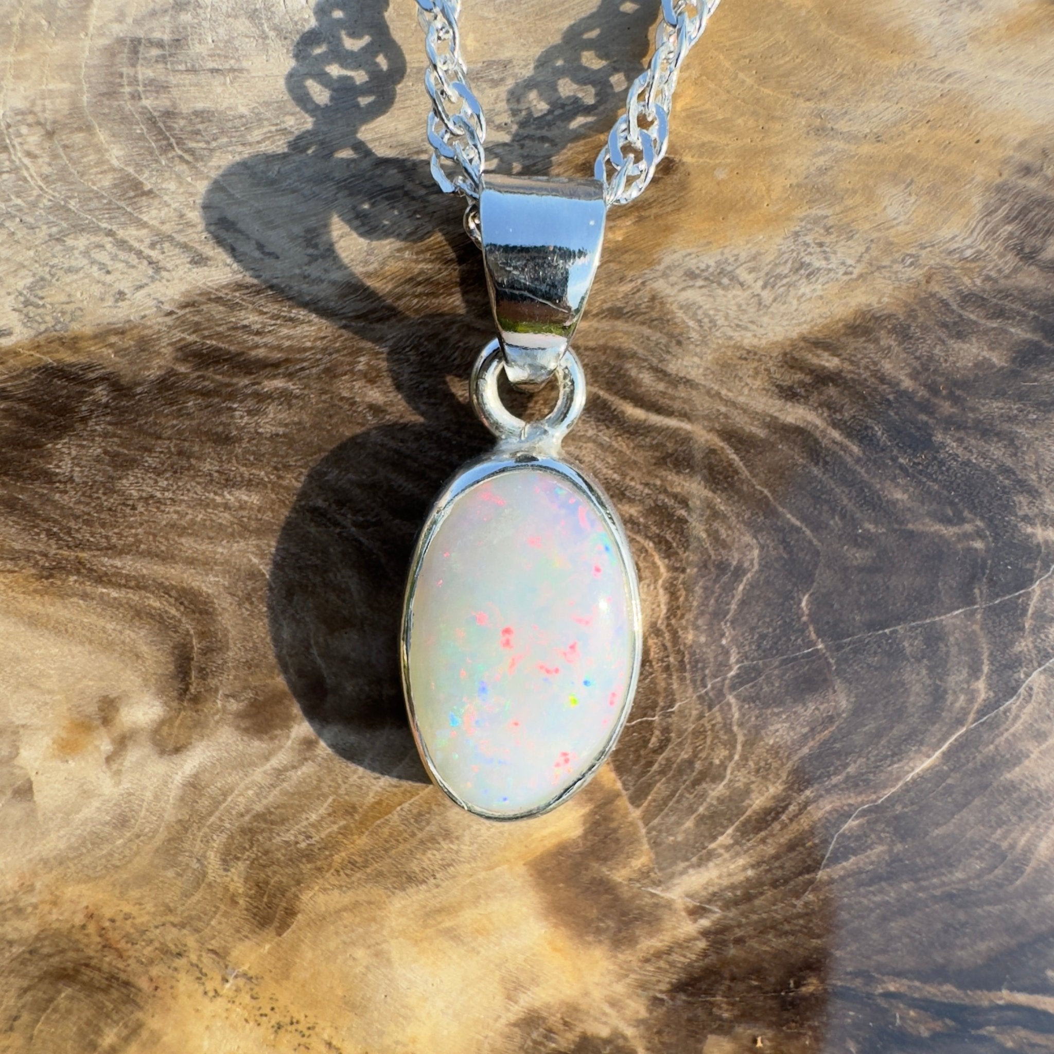 Pilbara Soft Sky – 1.6ct Coober Pedy Opal Pendant