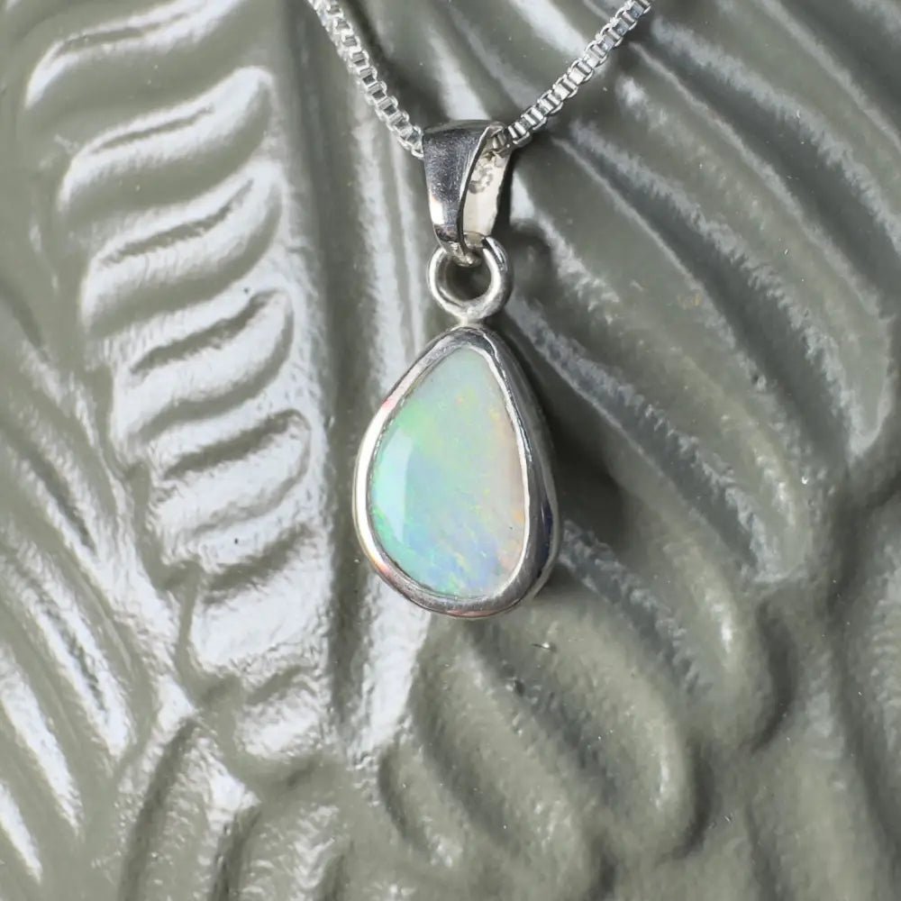‘Pink Sky' ~ Handcrafted 1.5ct Solid Coober Pedy Opal 925 Sterling Silver Pendant Necklace